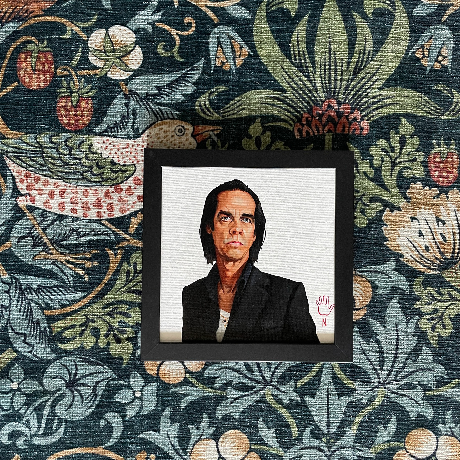 Nick Cave, oil on canvas, 8"x8"