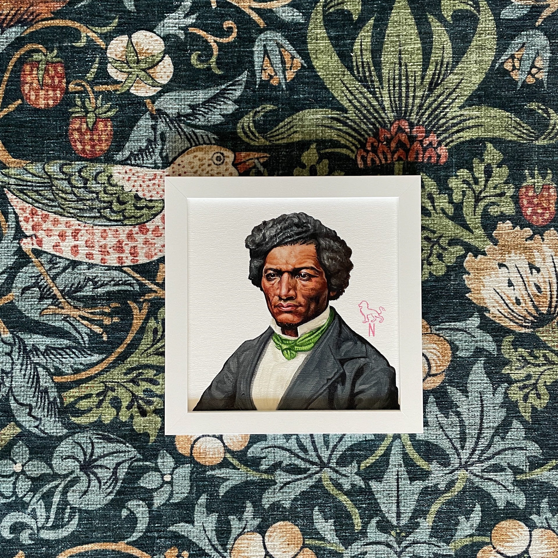 Frederick Douglass, oil on canvas, 8"x8"