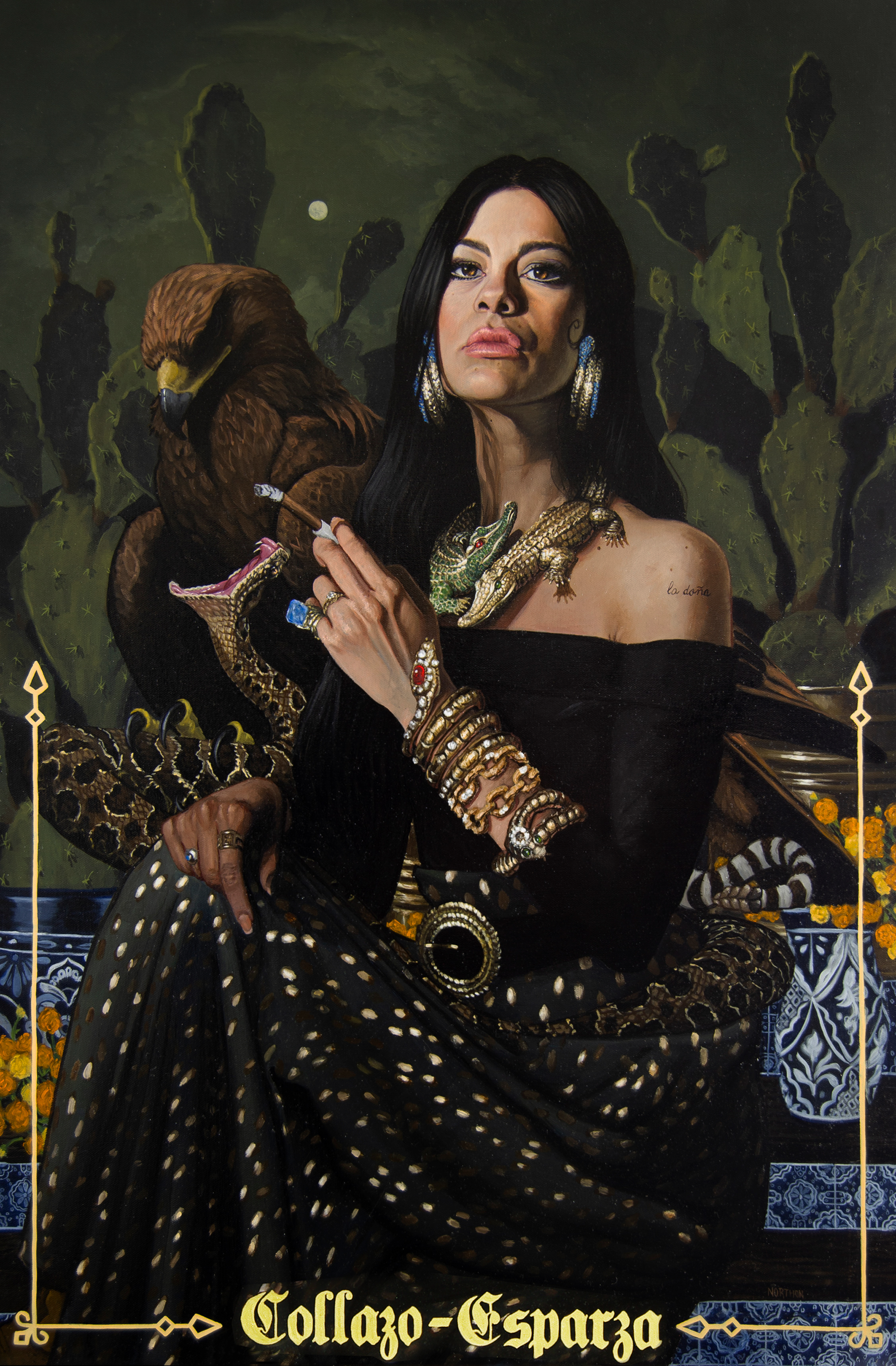 "La Doña", Oil on canvas, 36"x24" inches