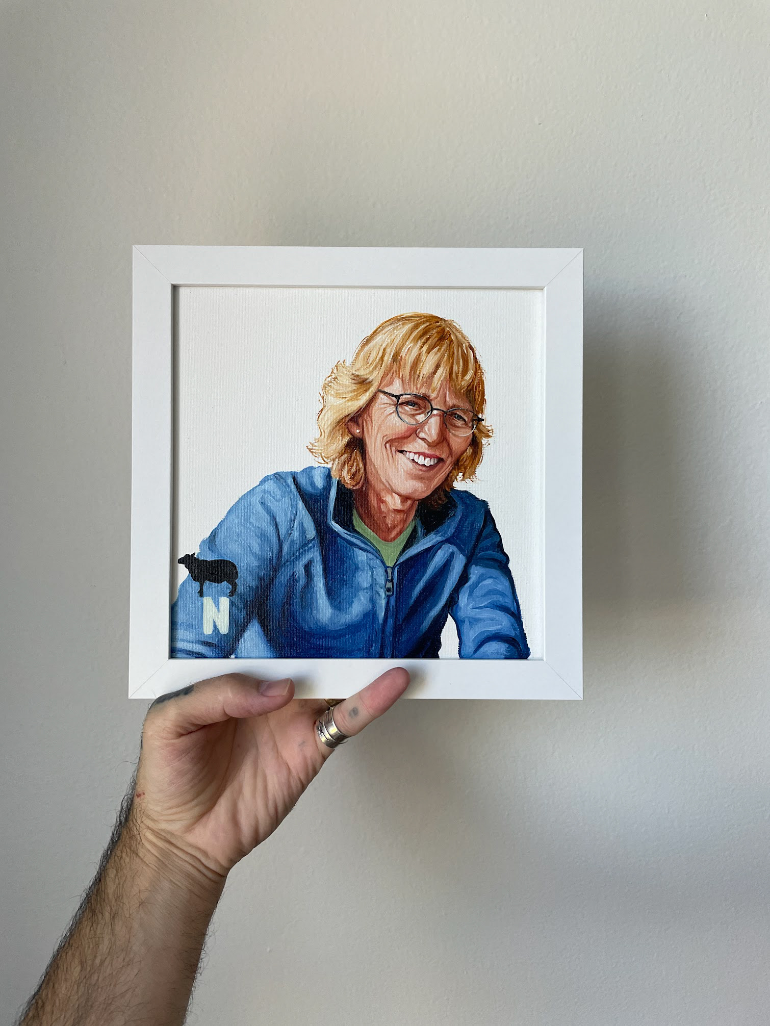 Clasien Andela, oil on canvas, 8"x8"