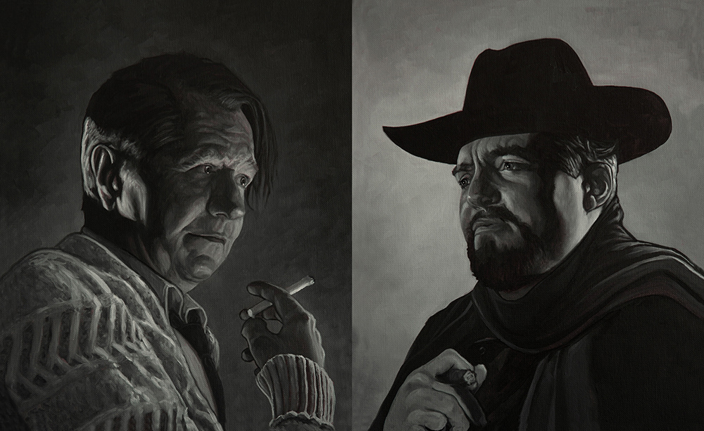 Gary Oldman and Tom Burke as Herman J. Mankiewicz and Orson Welles for the David Fincher film, 'Mank'