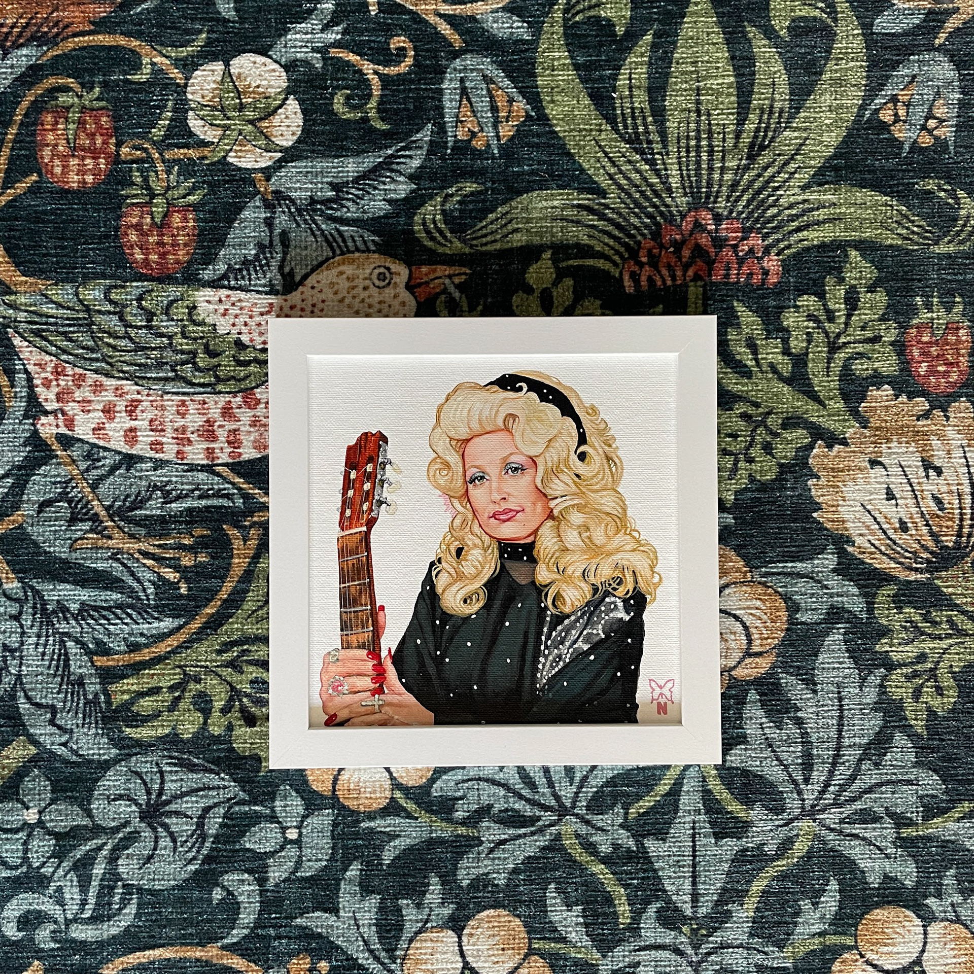 Dolly Parton 1, oil on canvas, 8"x8"