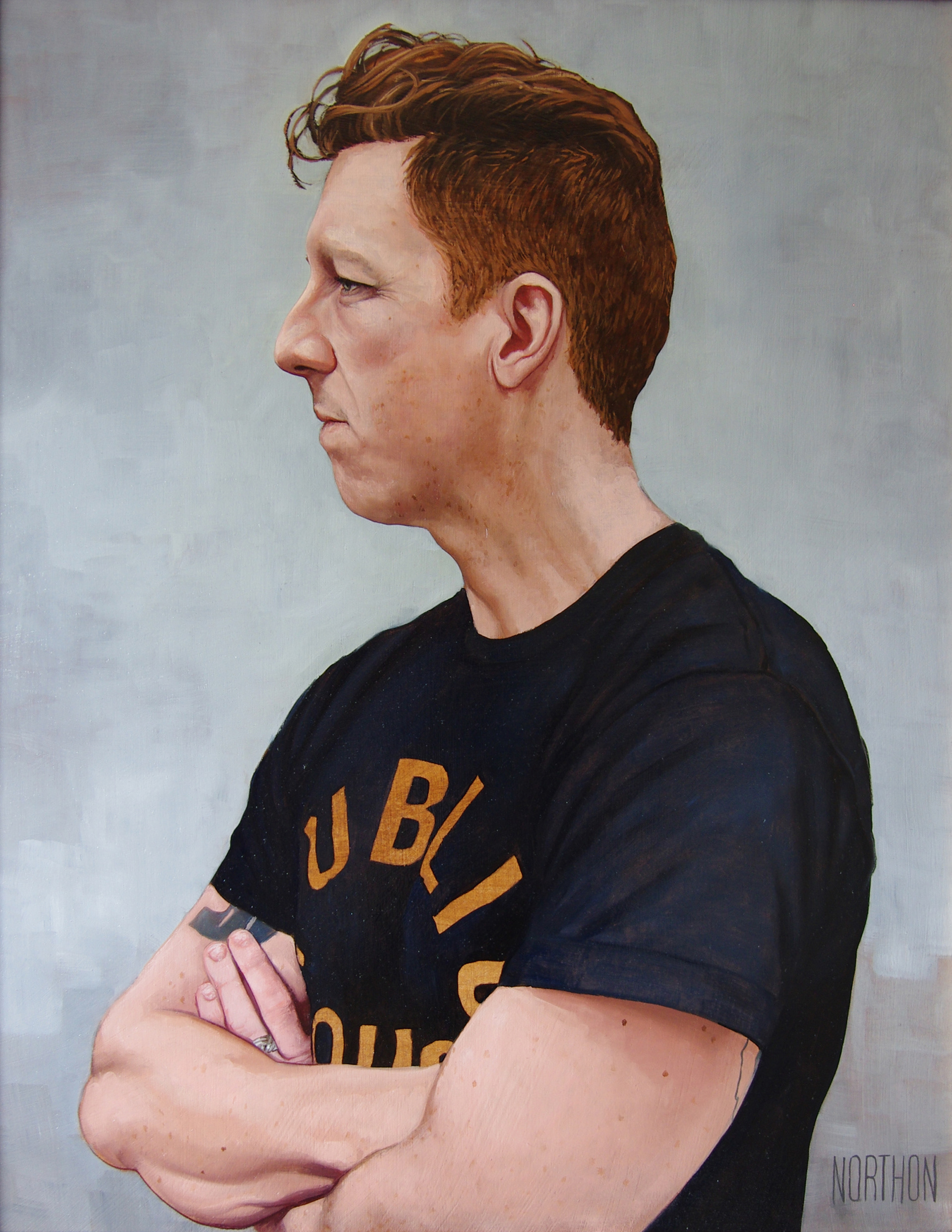 Portrait Painting of Andrew James McCullough with Audio Interview, Oral History for The Human Head Project by artist Jaxon Northon