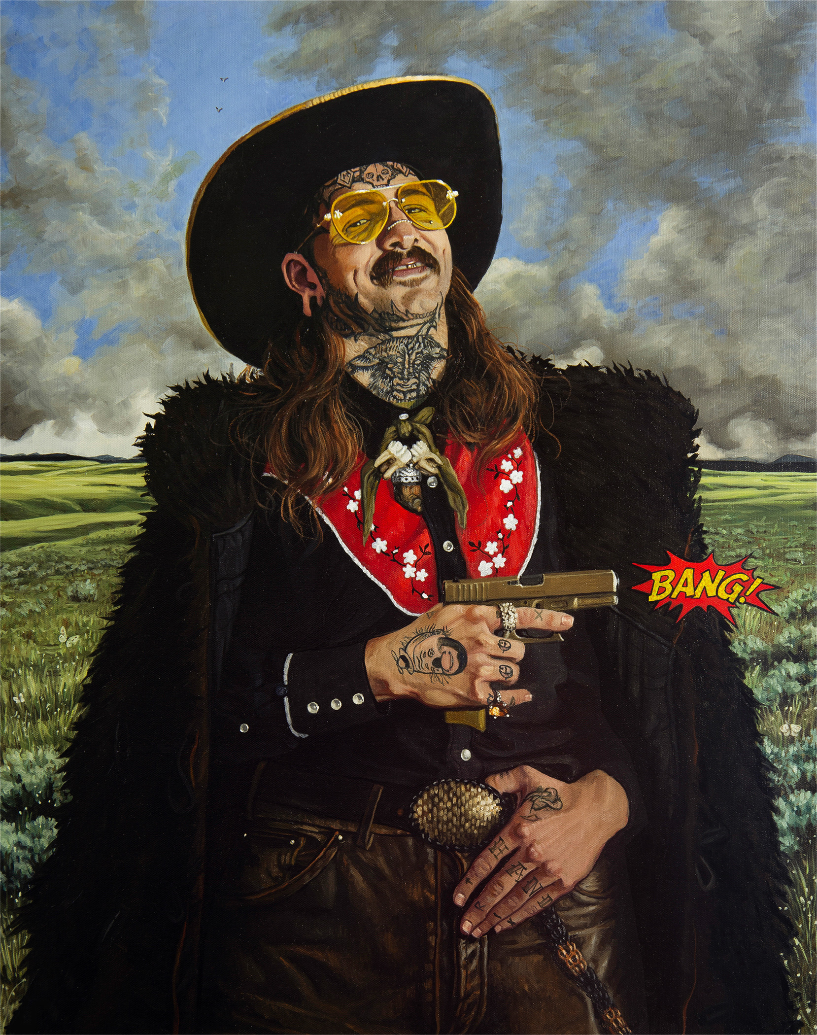 "The Busker", Oil on Canvas, 28"x22" inches