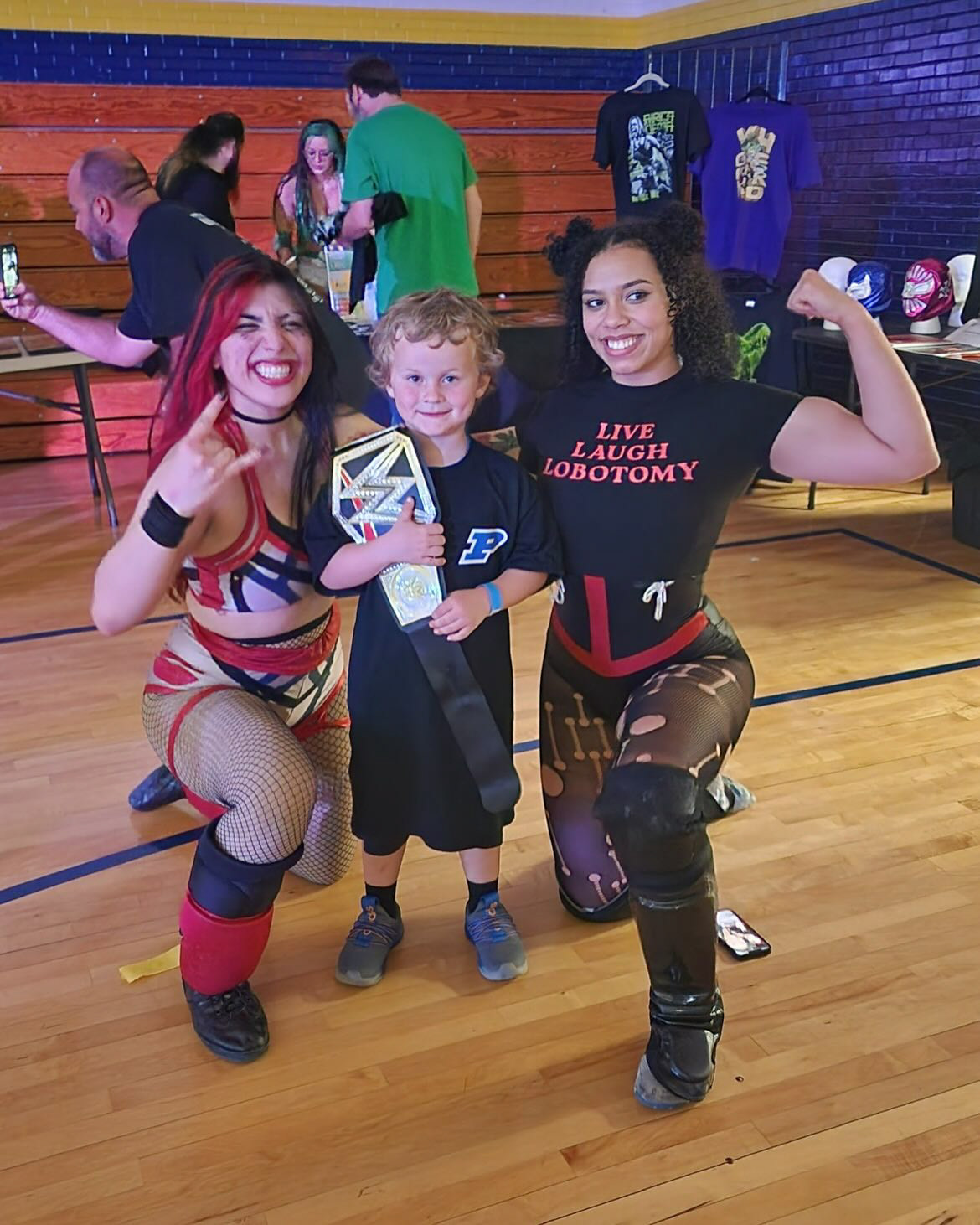 (right) Leah Night and her tag team partner, (left) Amanda Kiss.