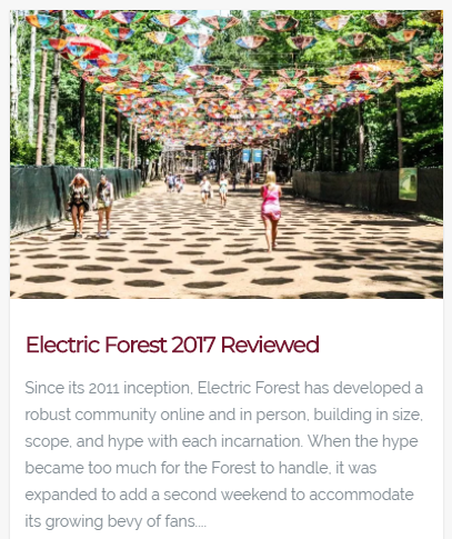 My "Choose Your Own Adventure" review through Electric Forest 2017