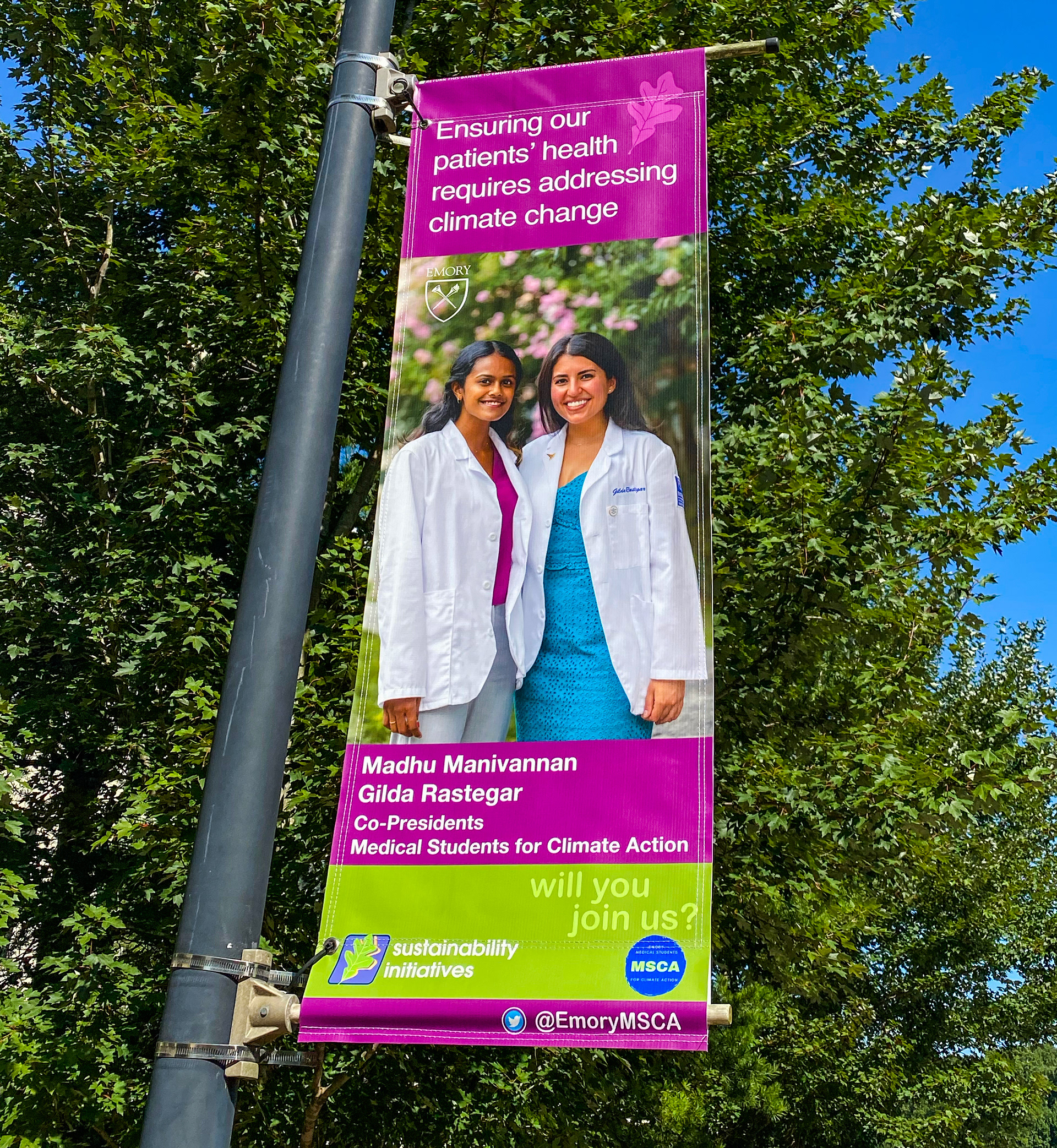 Emory University Medical Students for Climate Action campus banner
