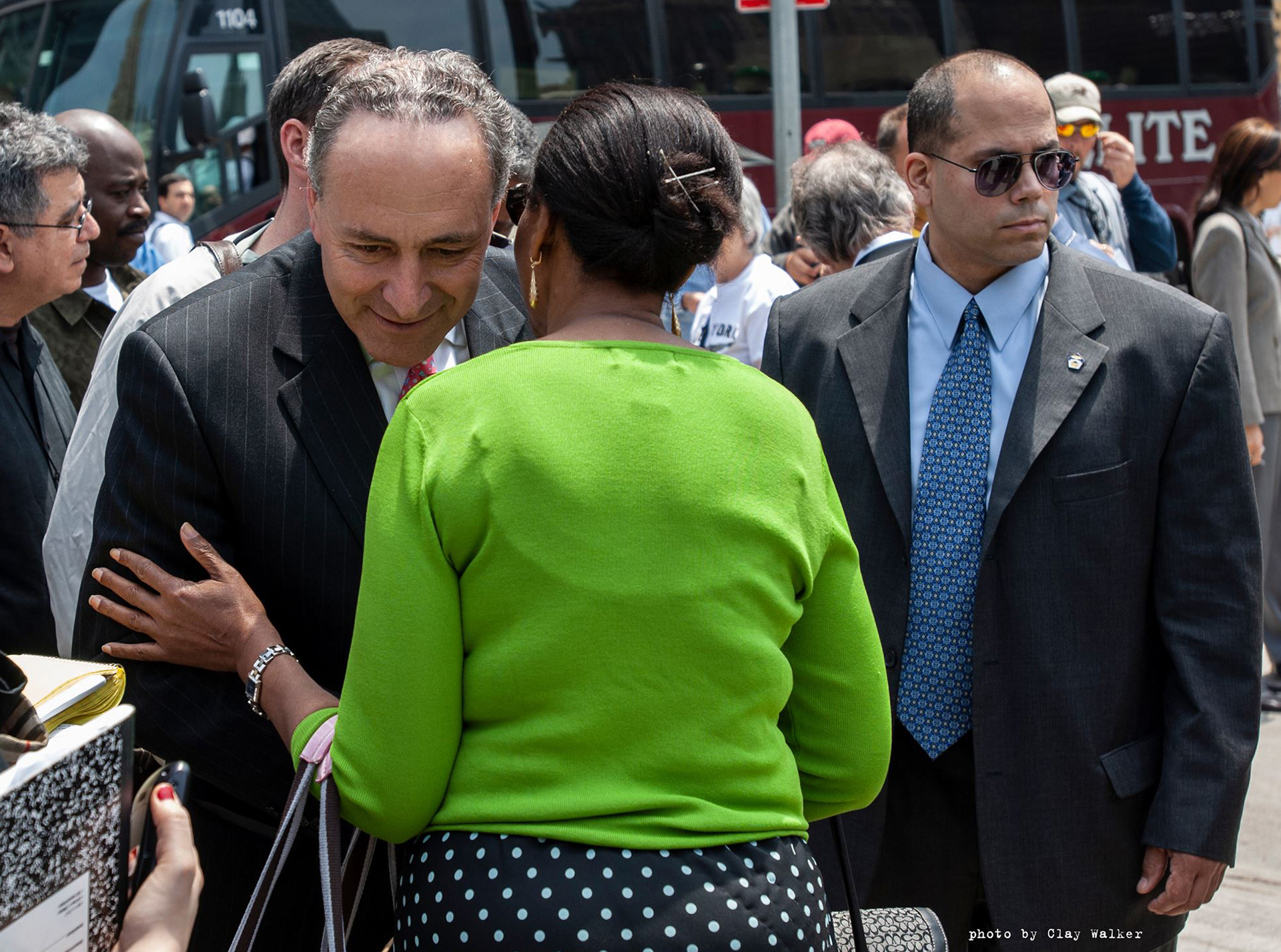 Charles Schumer Ground Zero press Conference for the 9/11 injured workers fund • June 2005 NYC
