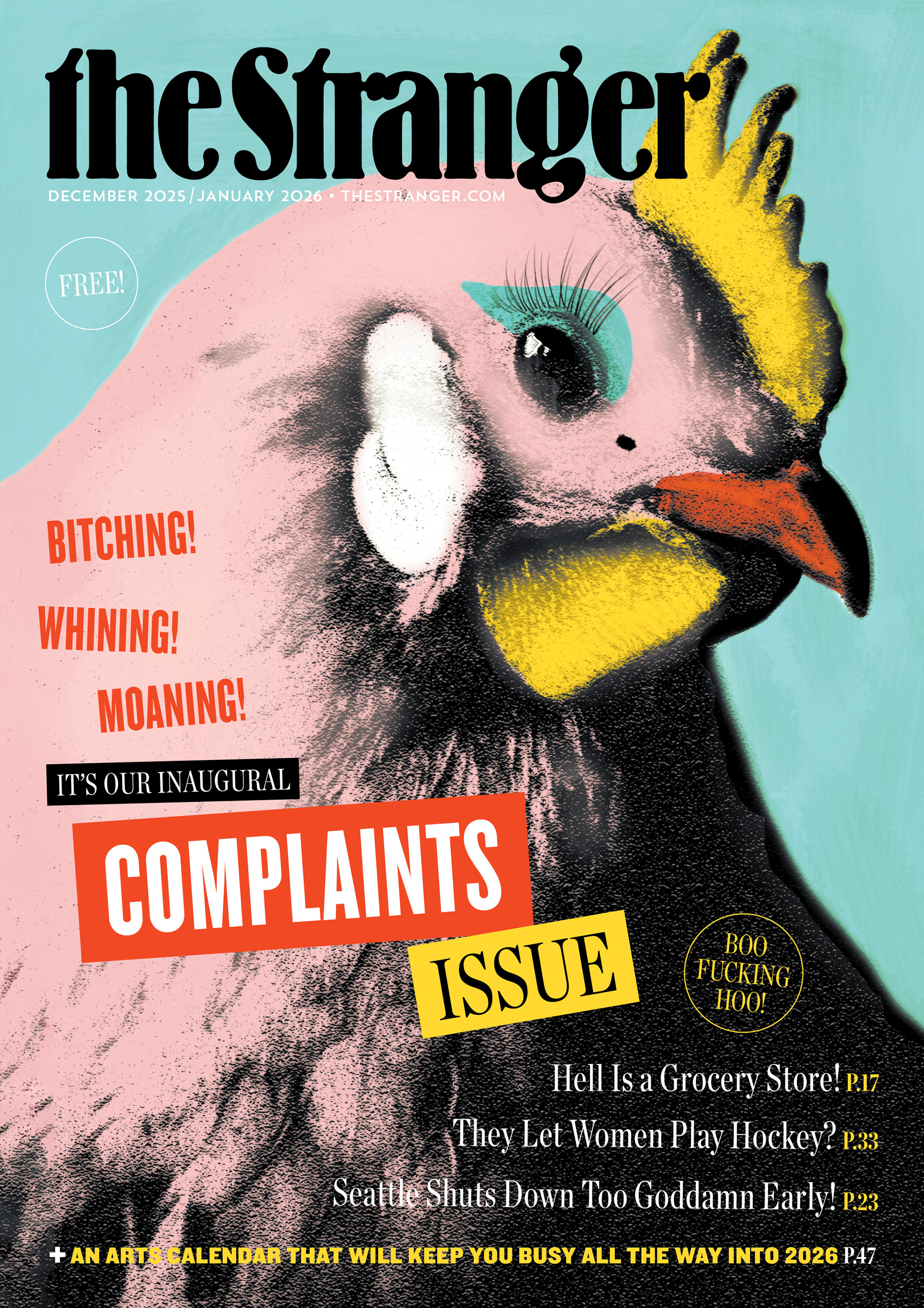 Seattle's the Stranger "Chicken Glamour Shot" cover photo