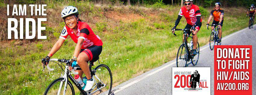 AIDS VACCINE 200 rider Tina Chang for Emory University & Action Cycling