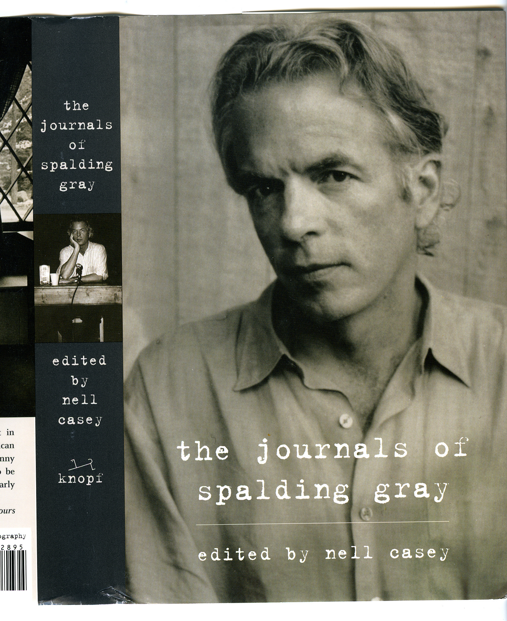 "The journals of spalding gray"  spine cover photo