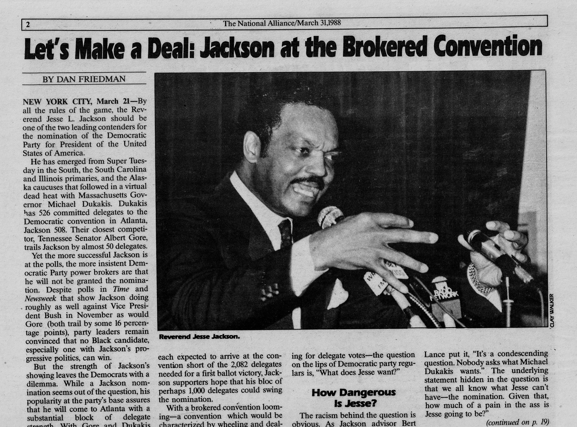Reverend Jesse Jackson Presidential campaign • NYC 1988