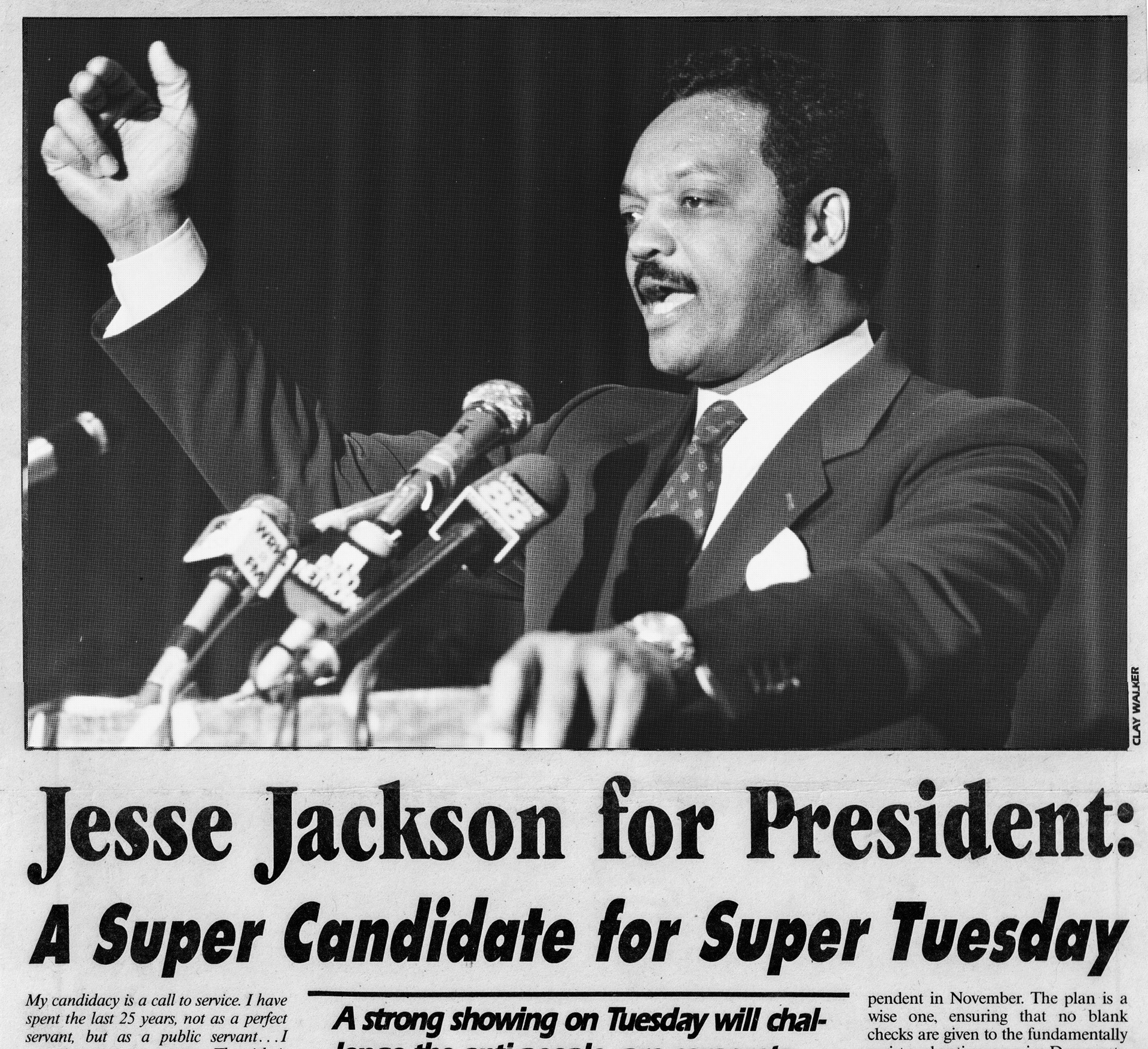 Reverend Jesse Jackson Presidential campaign • NYC 1988