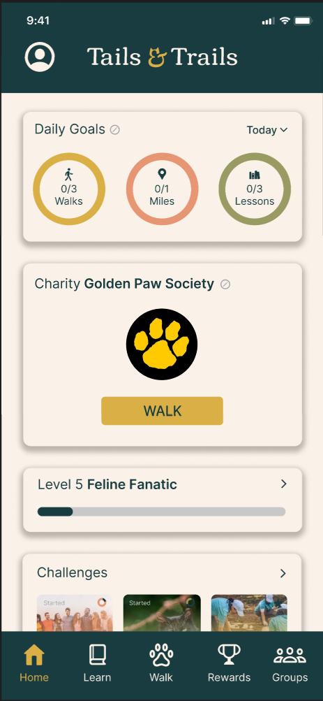 High-Fidelity Homepage