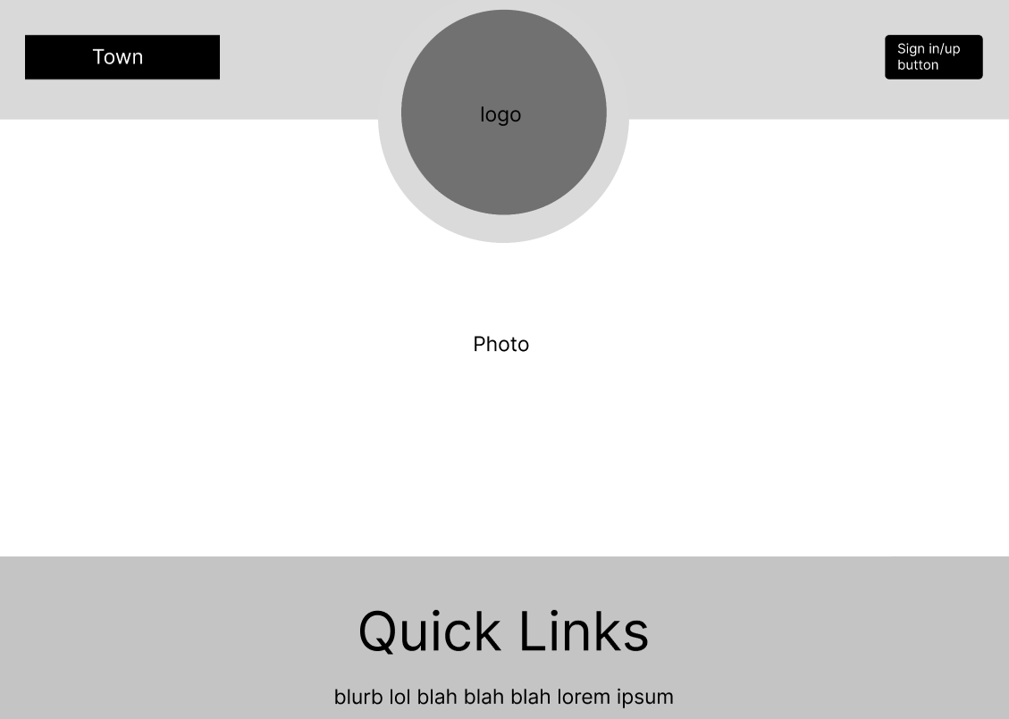 Low-Fidelity Homepage