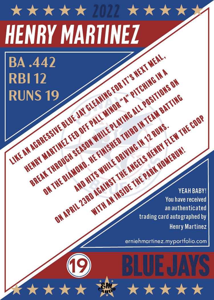 Back of Baseball Card