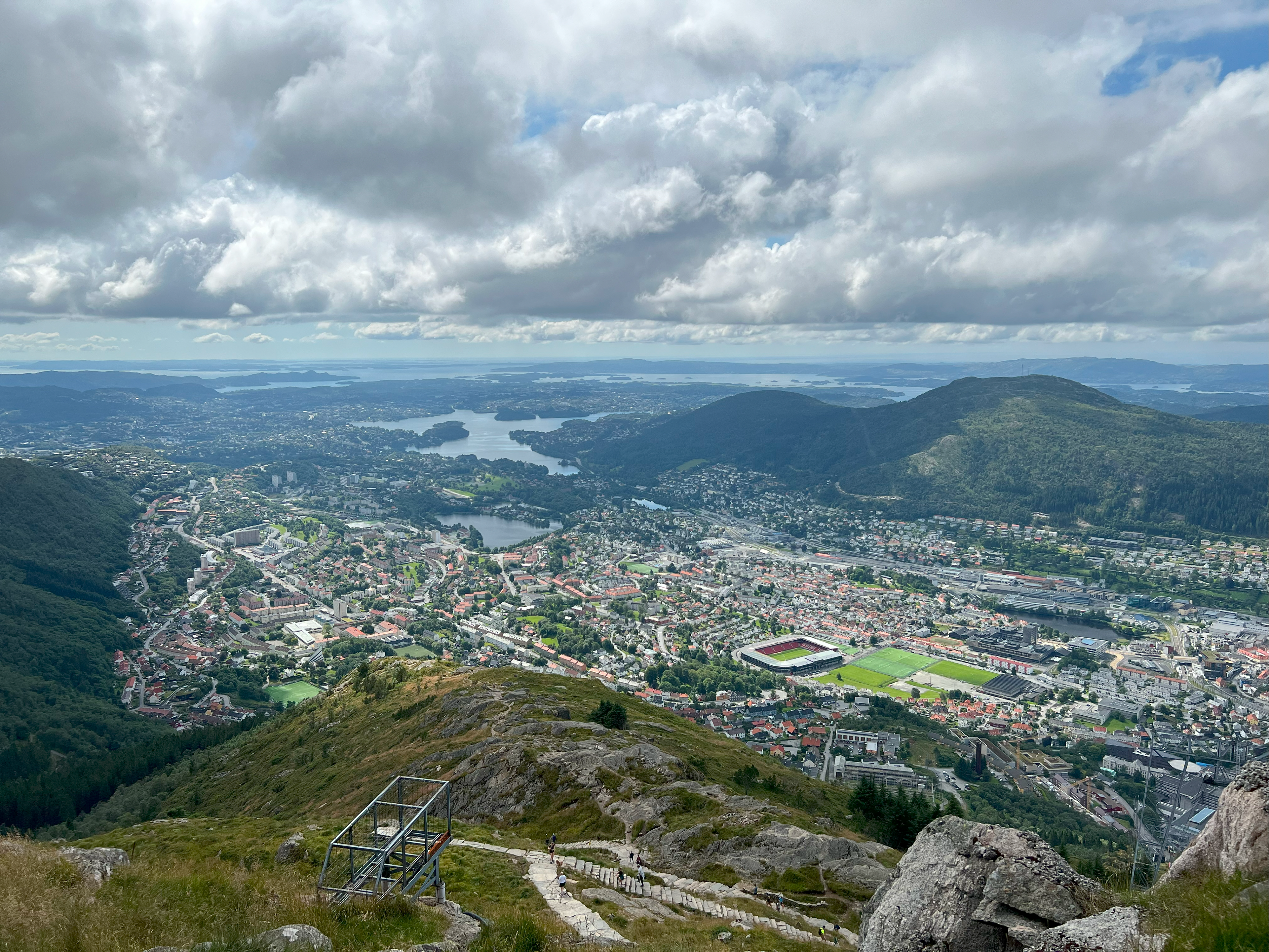 Bergen view from Mount Ulriken, one of the highest mountains around the City.