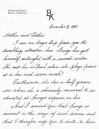 Burbank's Letterhead