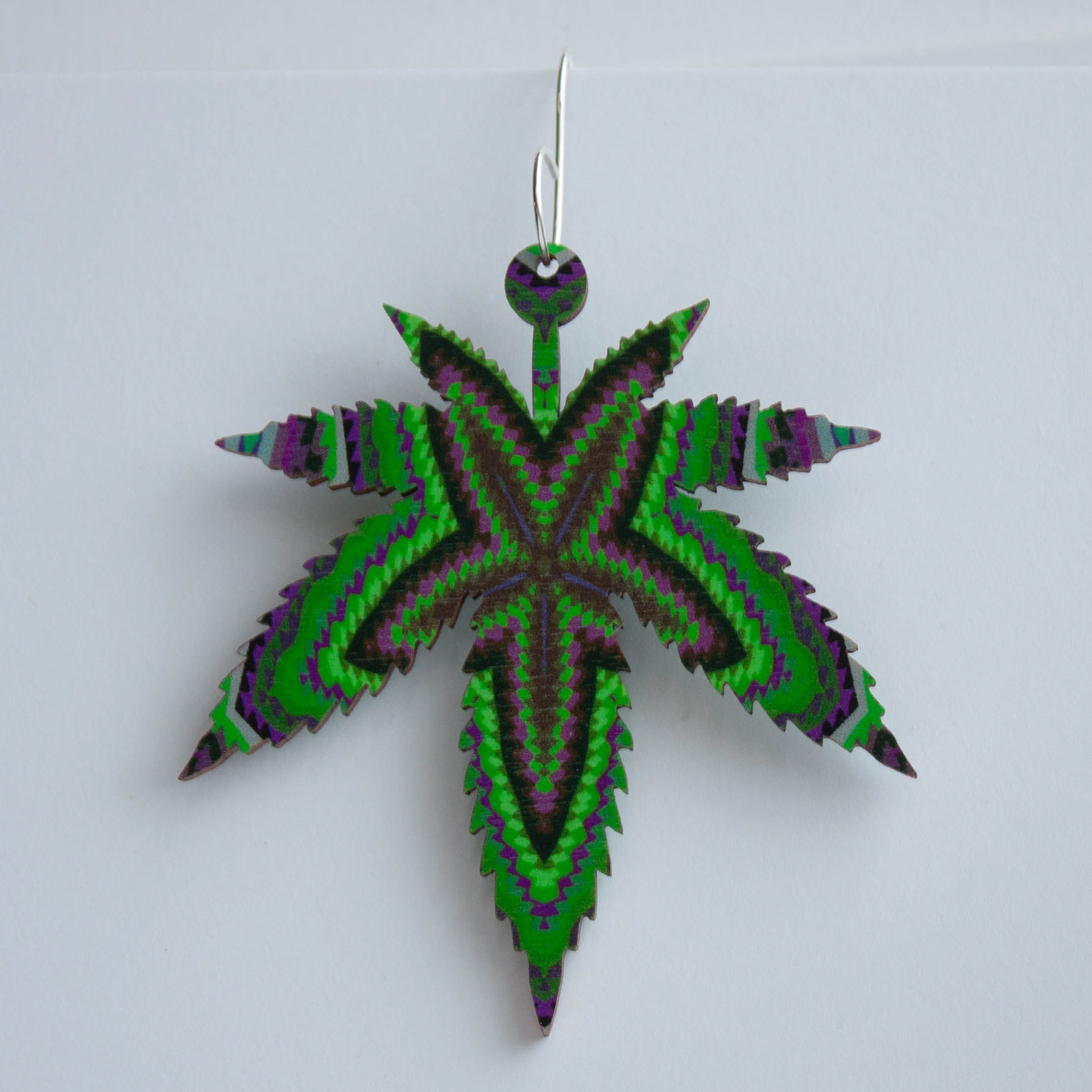 Jungle -earrings (silver-plated copper), 87 x 60 x 3 mm, 25€ / pair