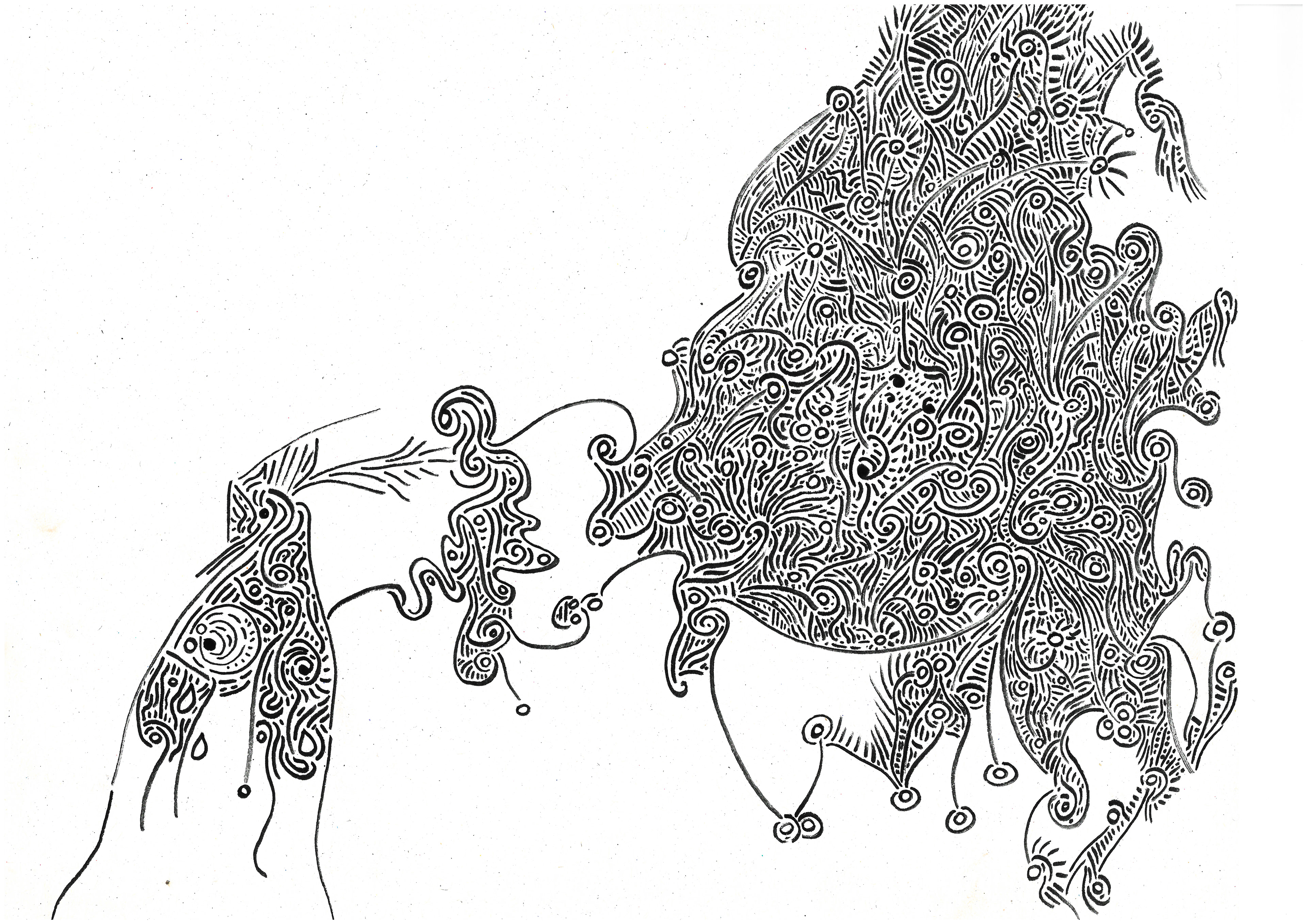 Colouring book / 2019 / ink pen on paper