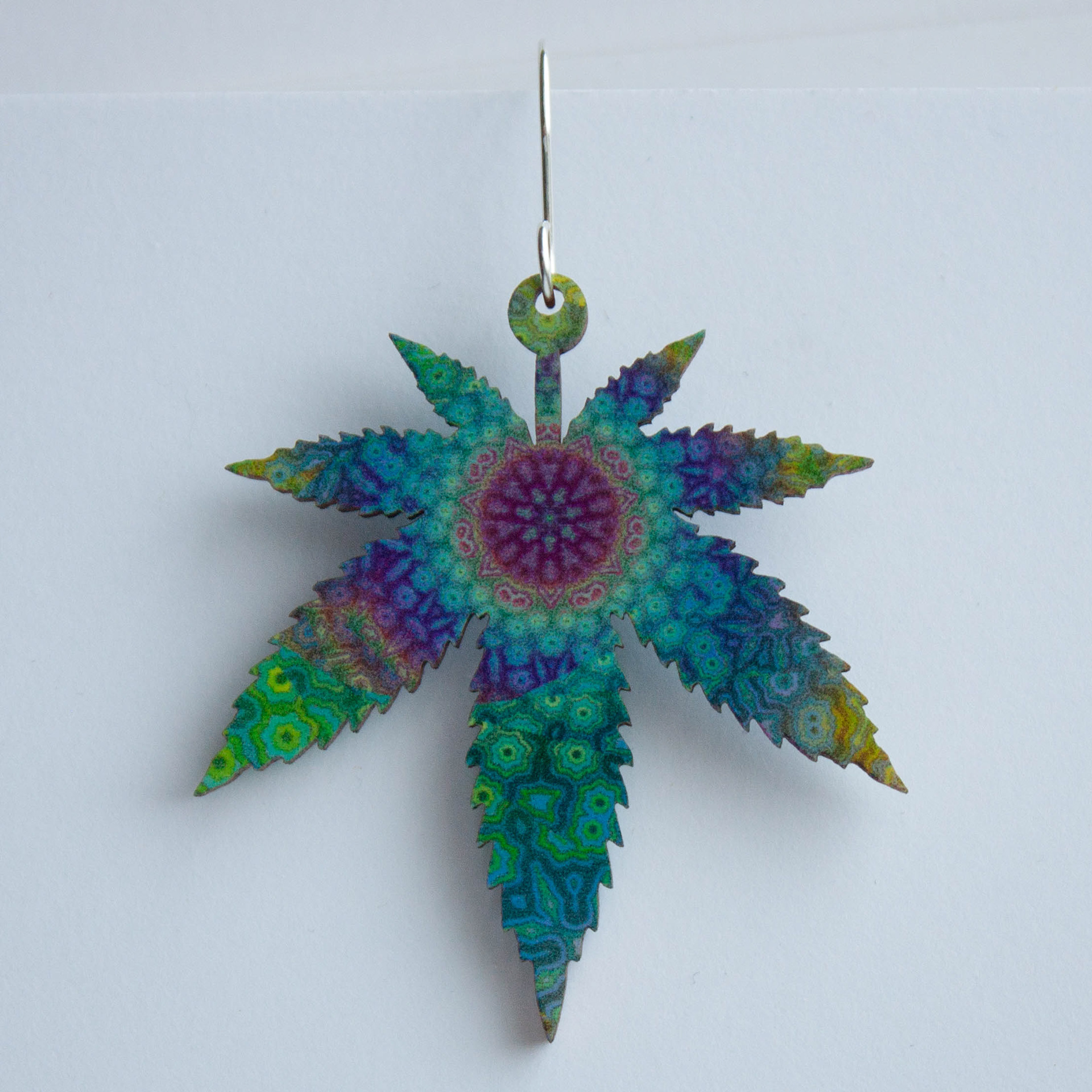 Borealis -earrings (silver-plated copper), 67 x 46 x 3 mm, 19€ / pair