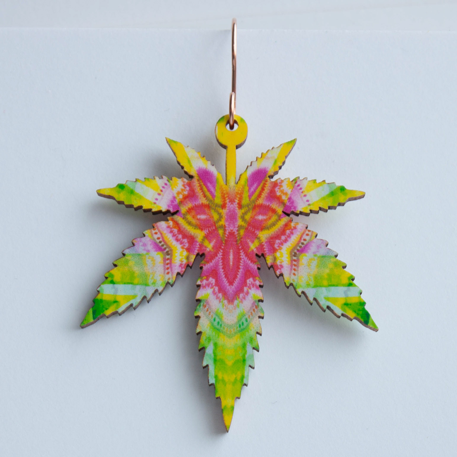 Chill-out -earrings (copper), 67 x 46 x 3 mm, 19€ / pair 