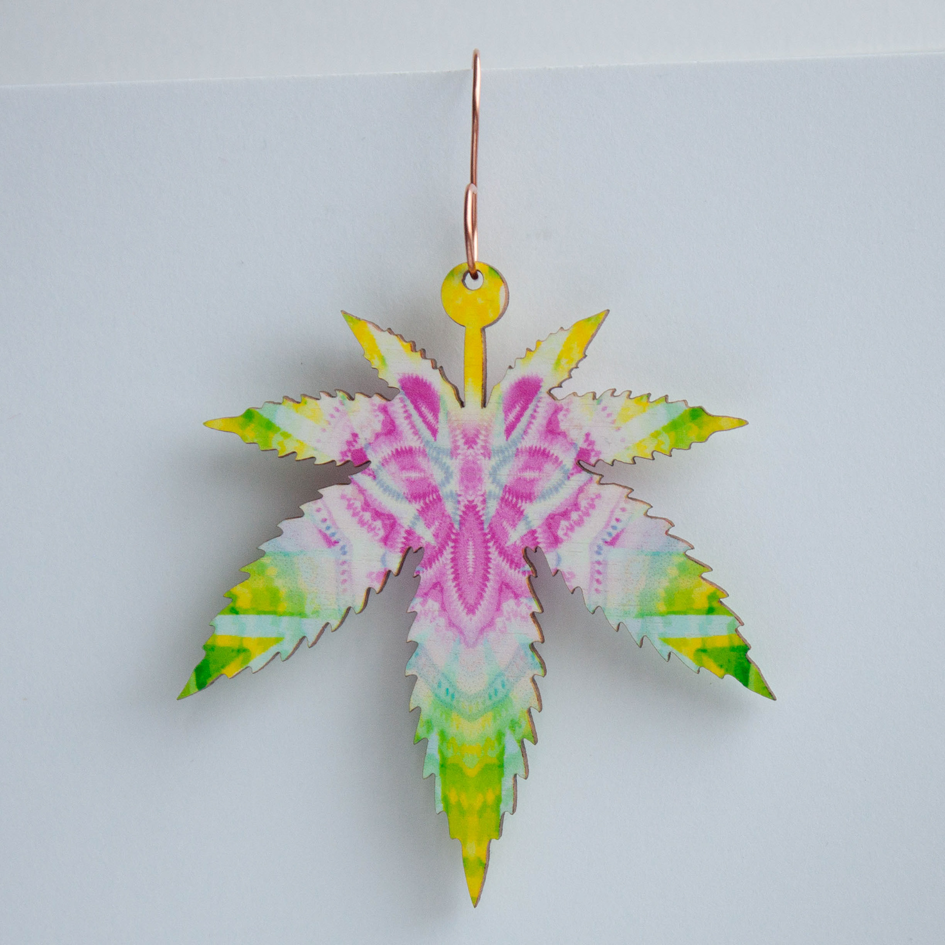 Lucy in the Sky -earrings (copper), 87 x 60 x 3 mm, 25€ / pair