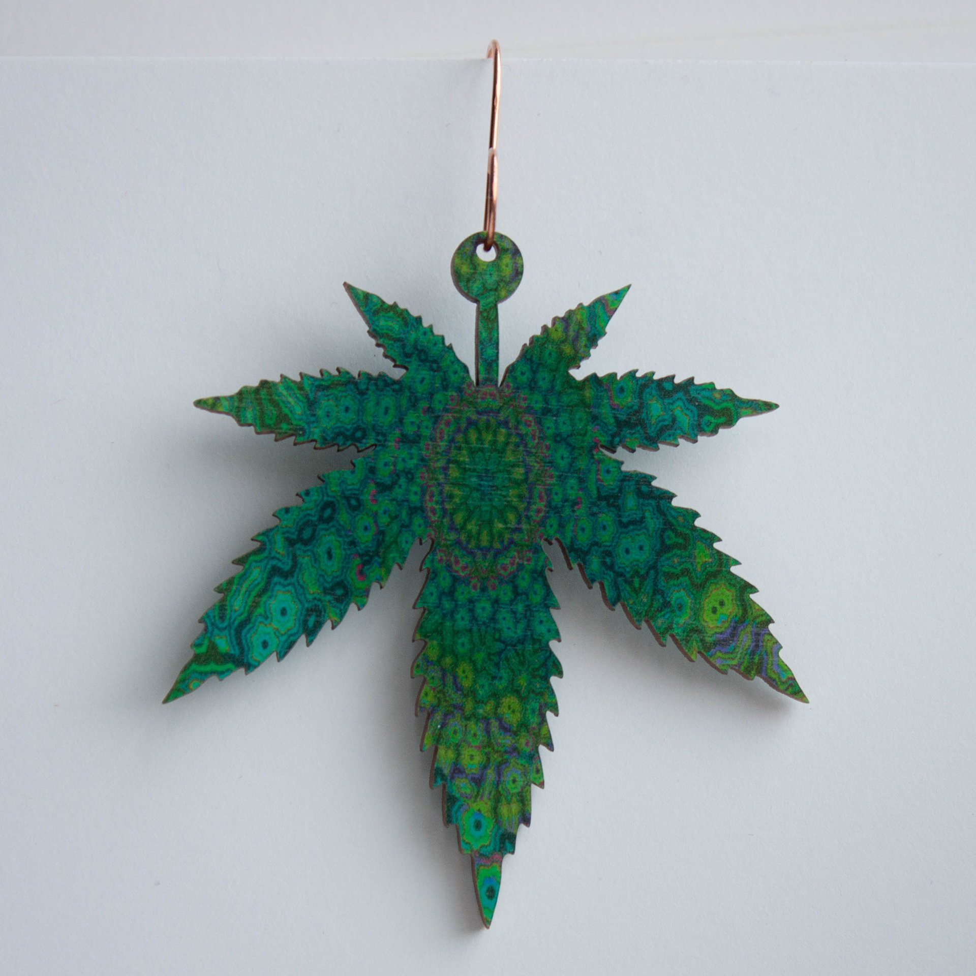 Roots -earrings (copper), 87 x 60 x 3 mm, 25€ / pair