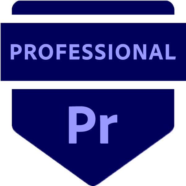 Adobe certified professional in Premiere Pro.
