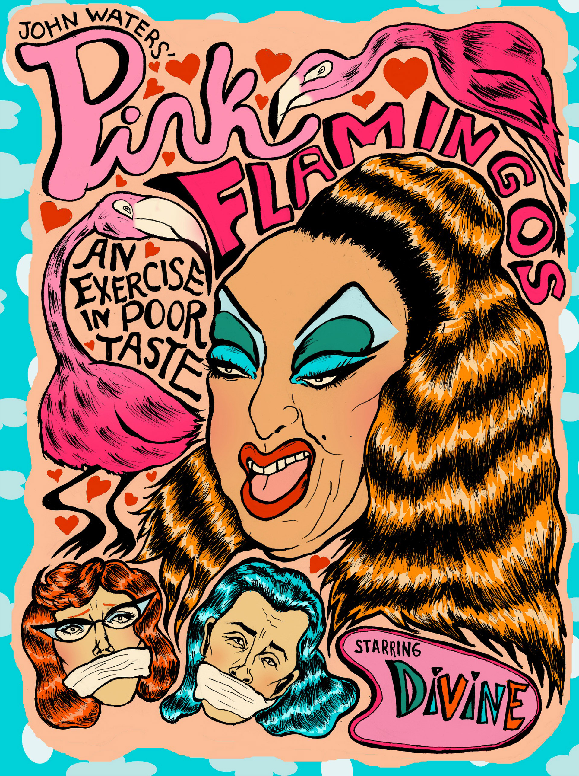 Pink Flamingos Poster for John Waters tribute show