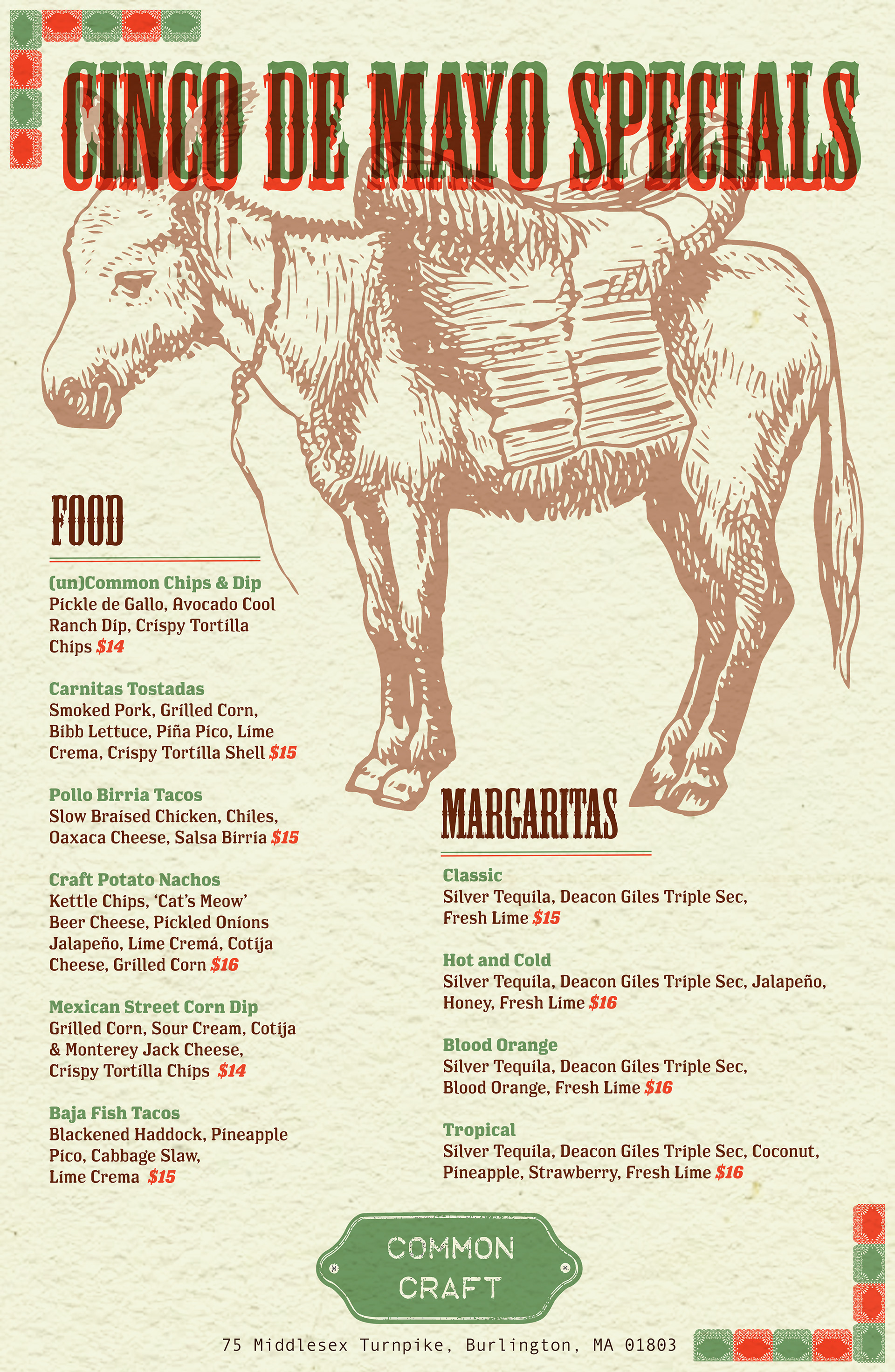 Common Craft Cinco De Mayo '24 Specials