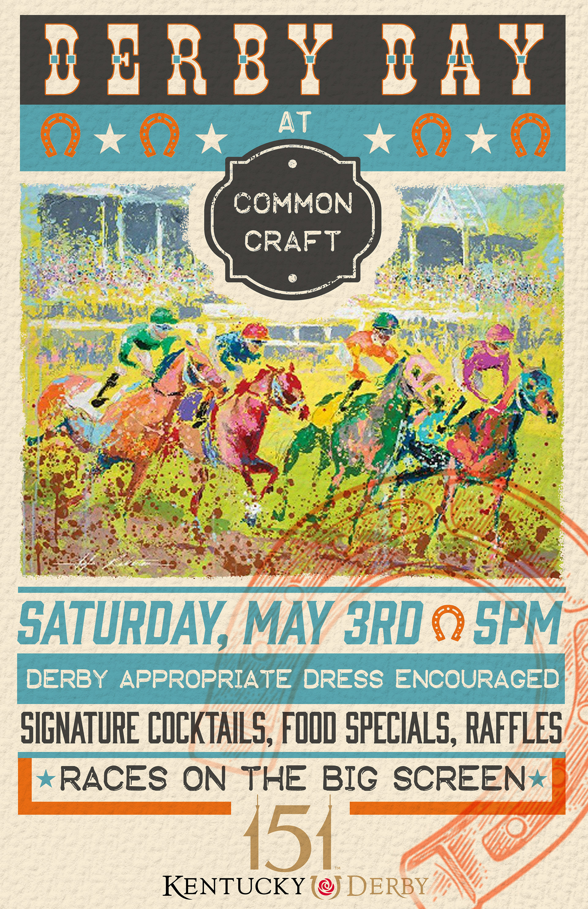 Common Craft 2025 Derby Day Poster. Original painting featured by Tyler Robertson