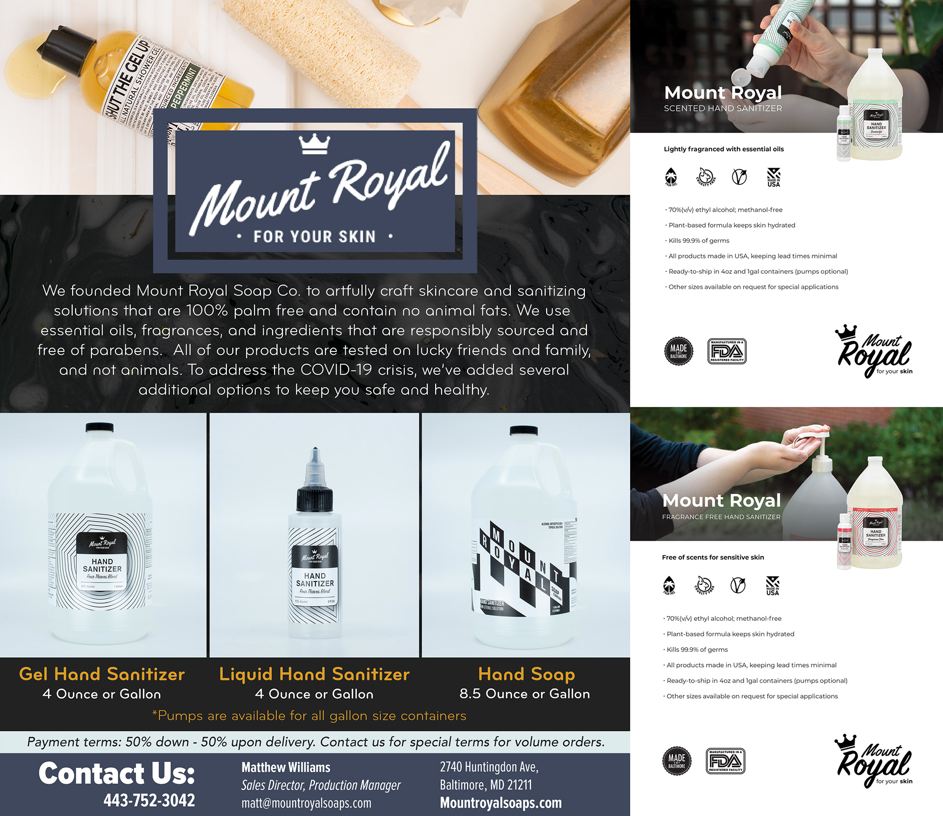 Mount Royal Sanitizer Digital Sell Sheet