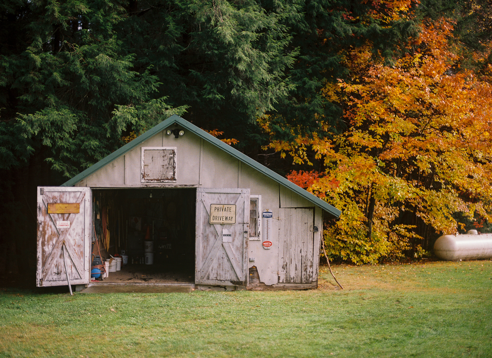 Love this shot of this shed at the cabin we stay at the last weekend of October.