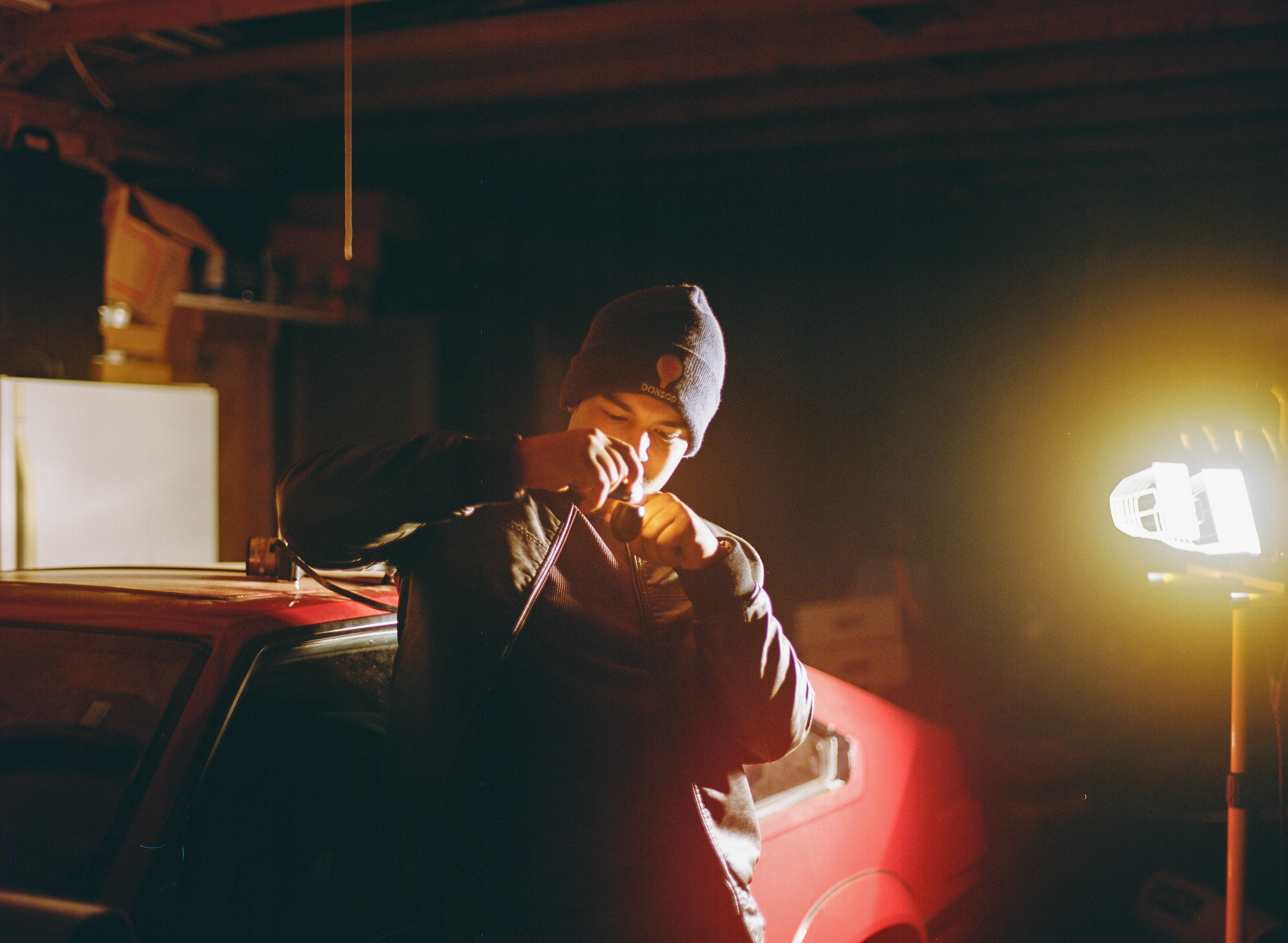 Matt smoking a pipe