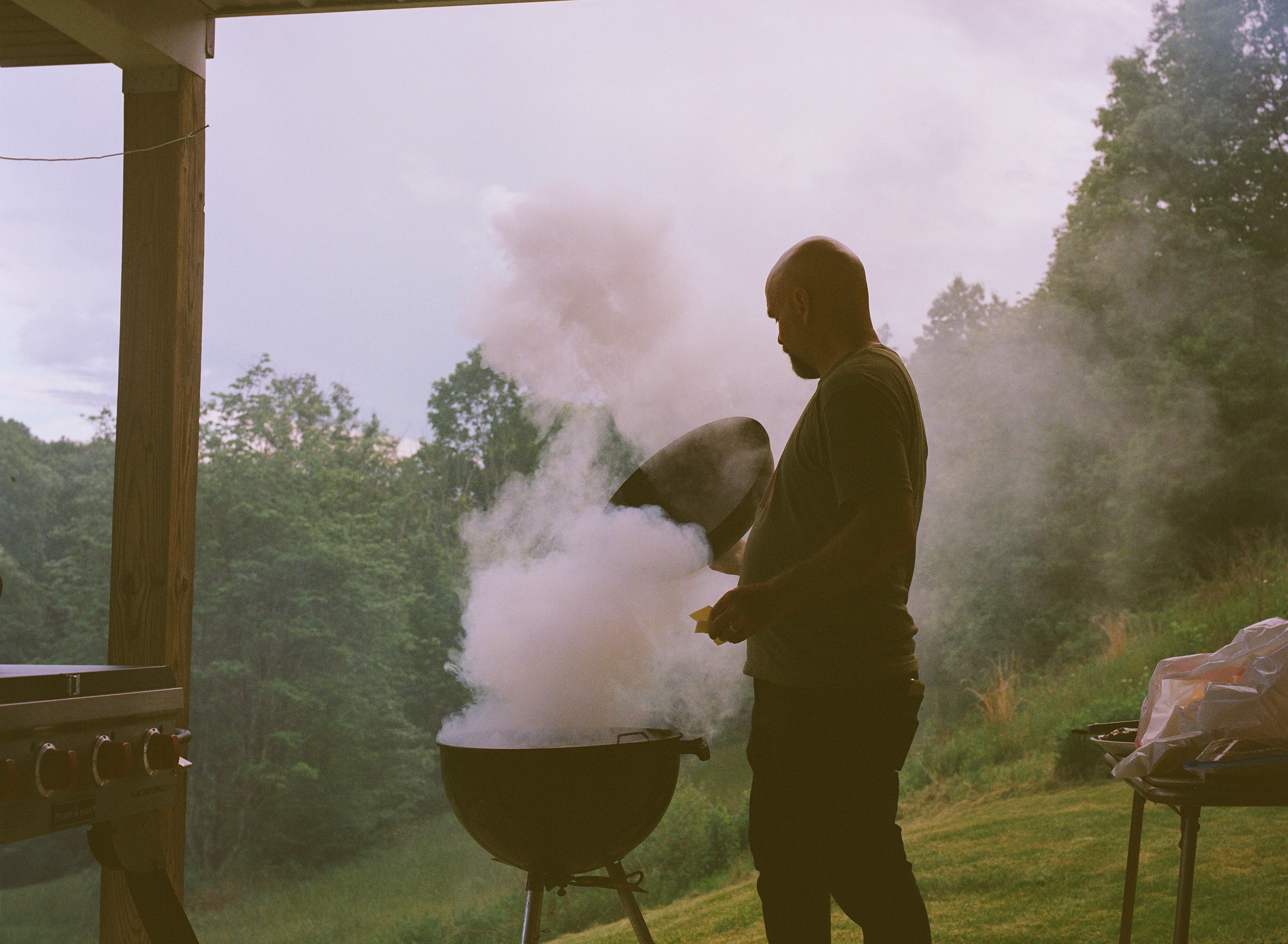 Matt grilling