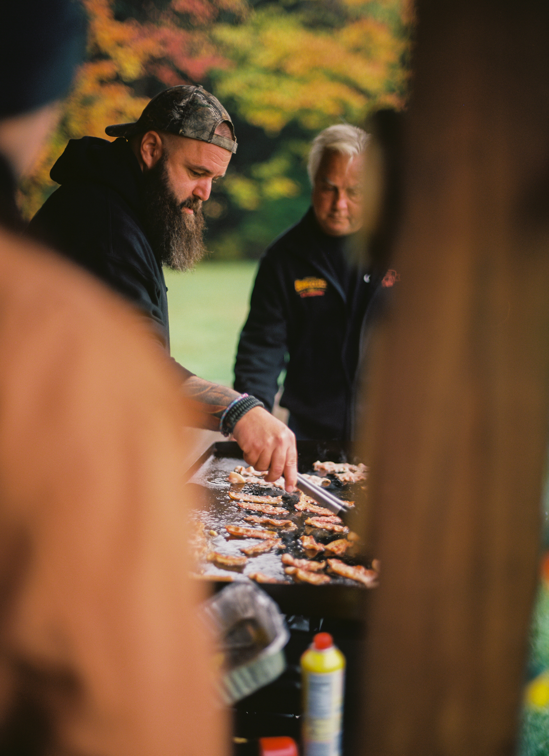 Chris making breakfast over the grill before we started our day.