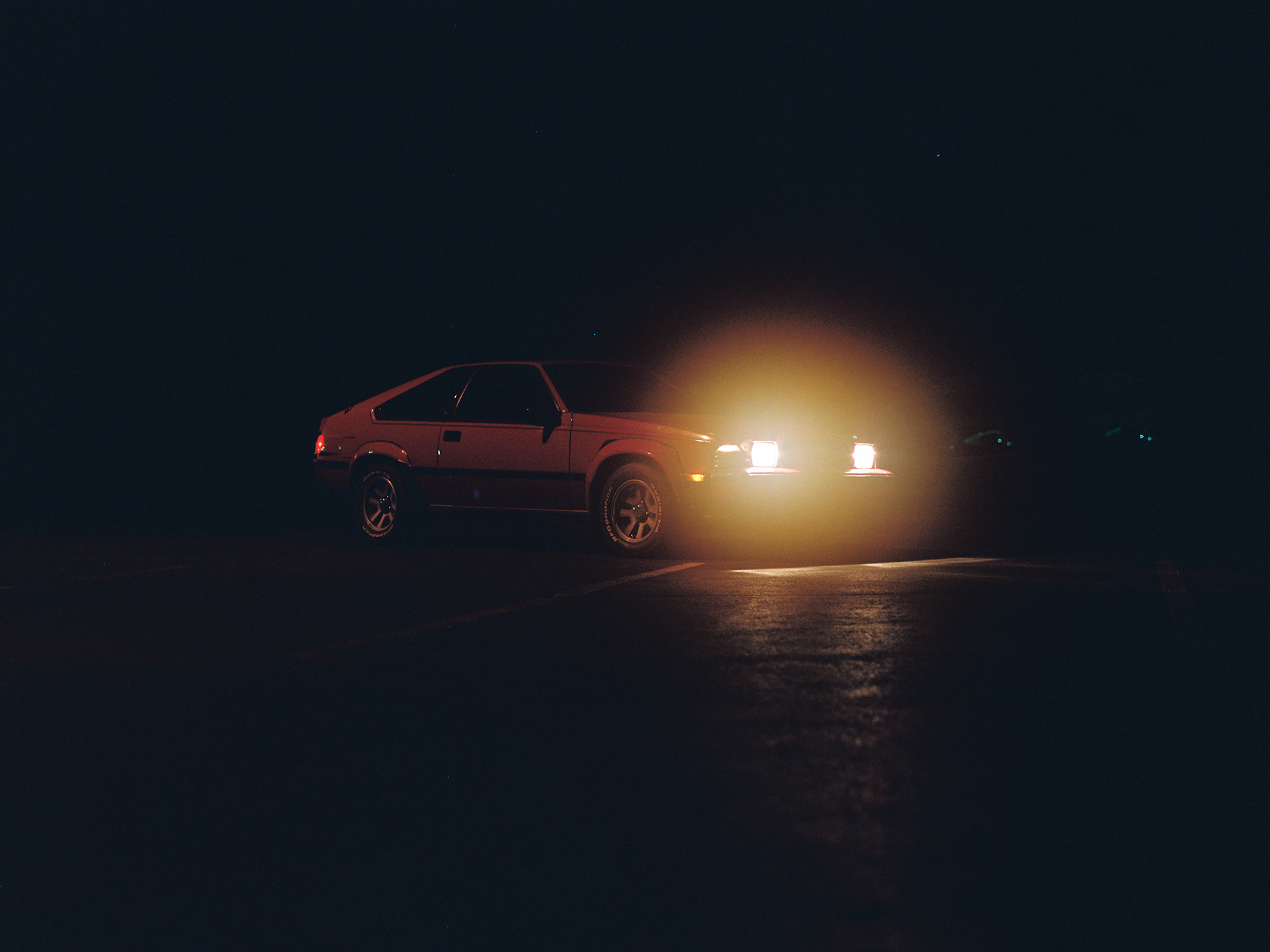 Silas's 84' Celica GTS at night.