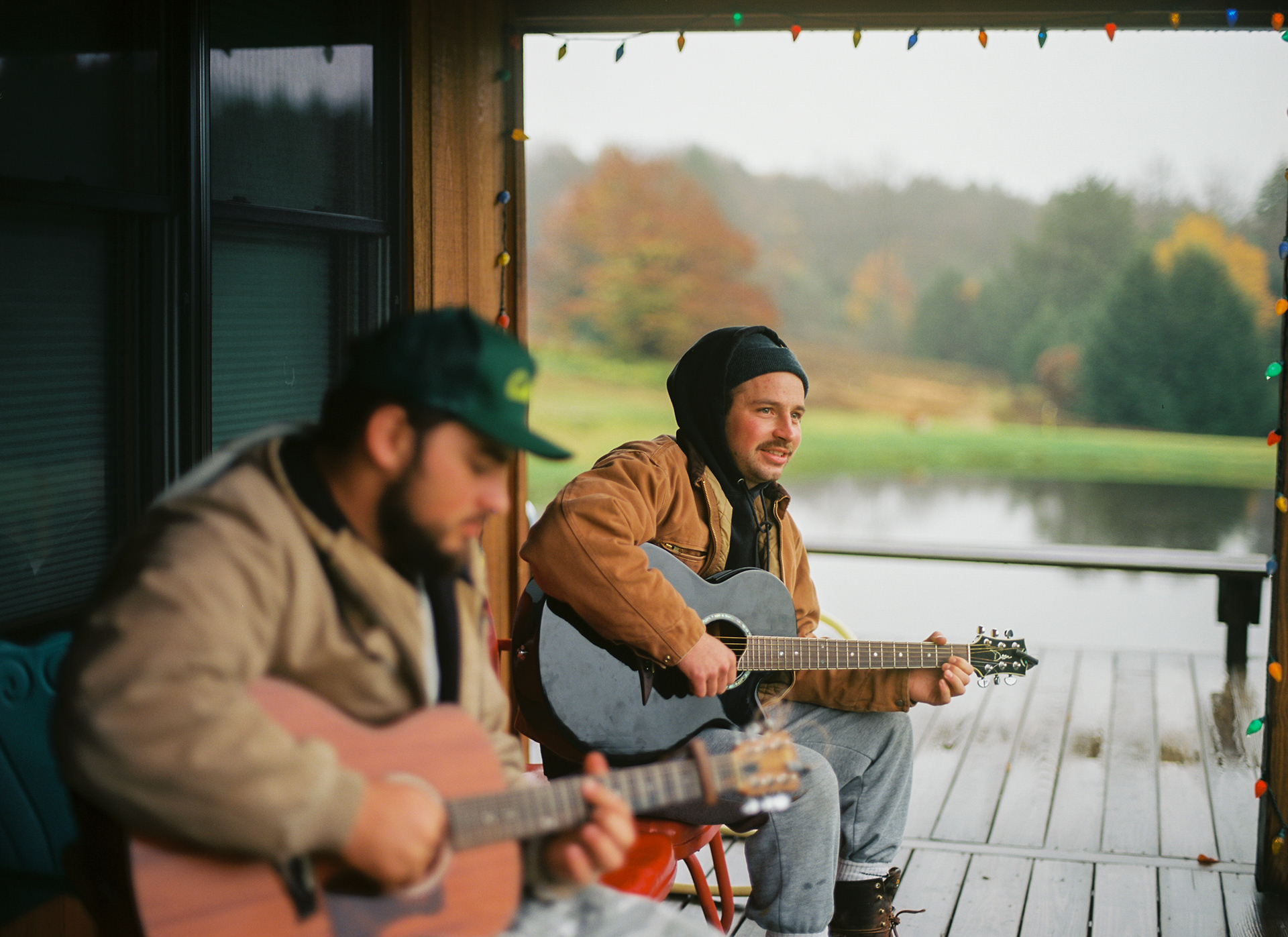 Guitar playing to start the morning in northern PA.