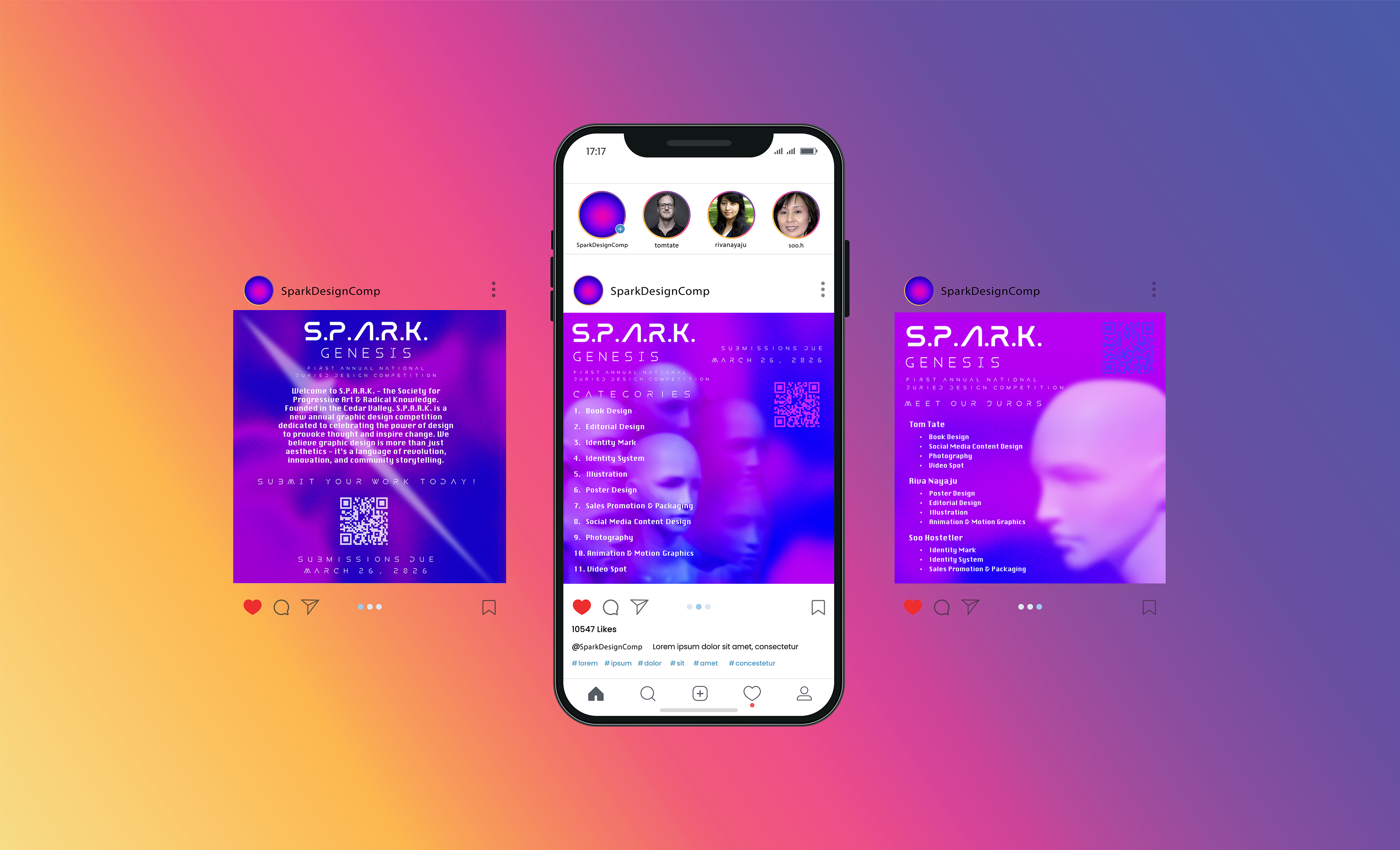 S.P.A.R.K. Design Competition Social Media Posts