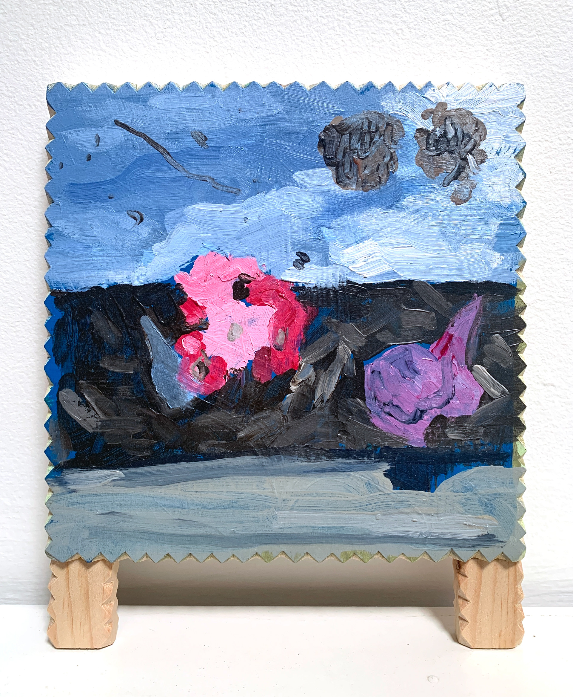 "Hope Deferred No. 6", 8 in x 10 in, acrylic and latex on wood