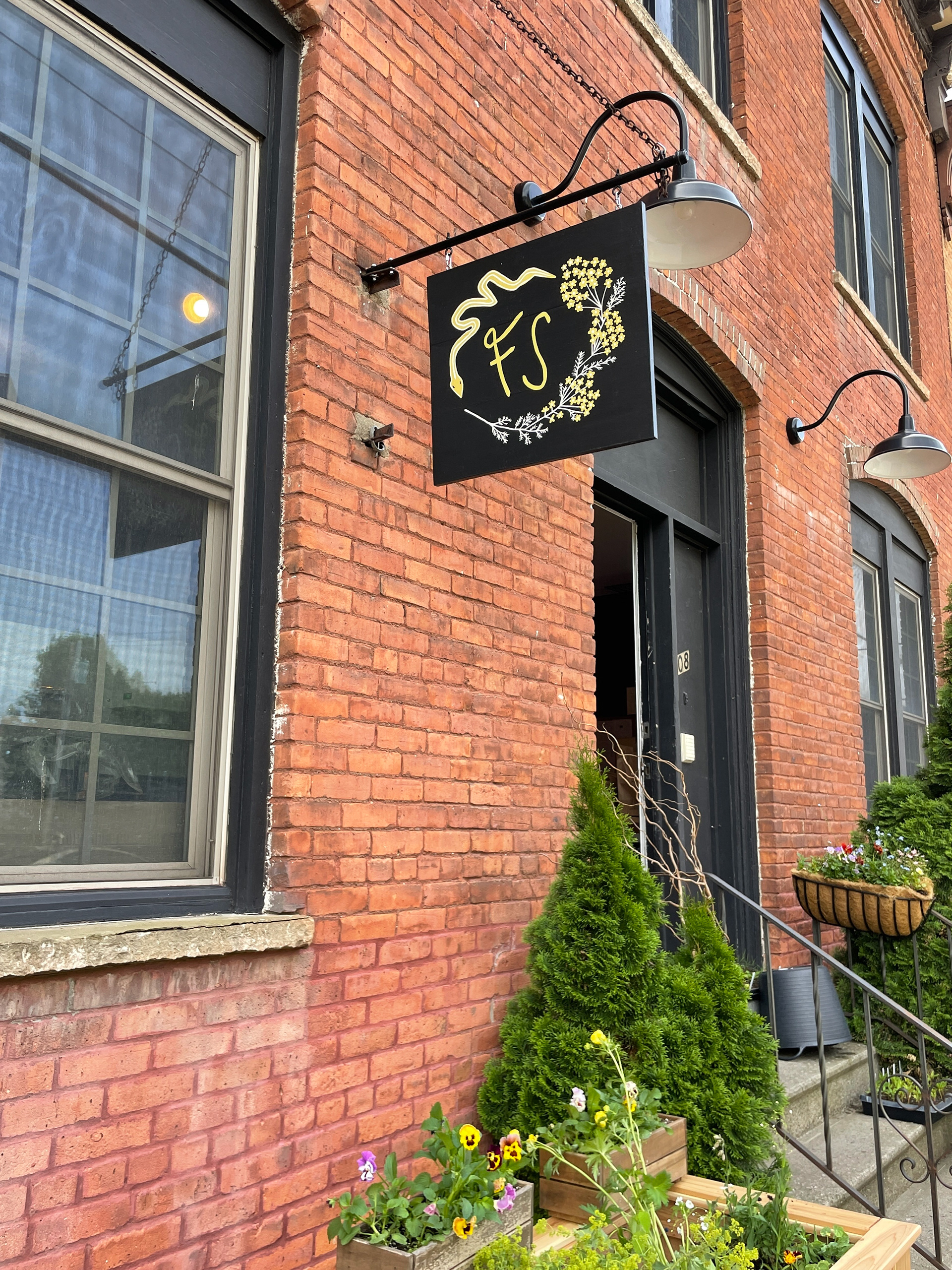 Flower Scout Blade Sign, 2022, Troy NY (Design by Caroline Corrigan)