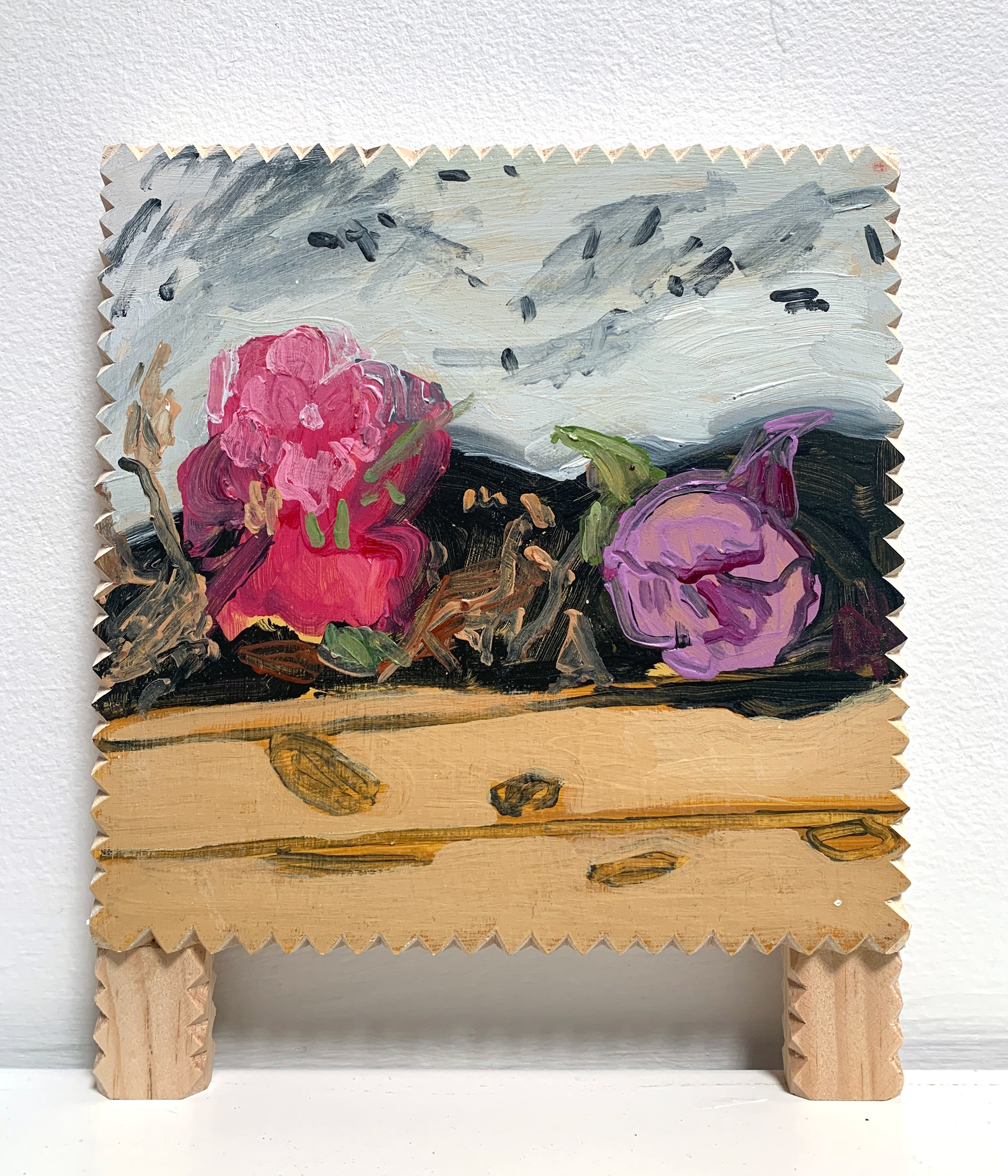 "Hope Deferred No. 2", 8 in x 10 in, acrylic and latex on wood