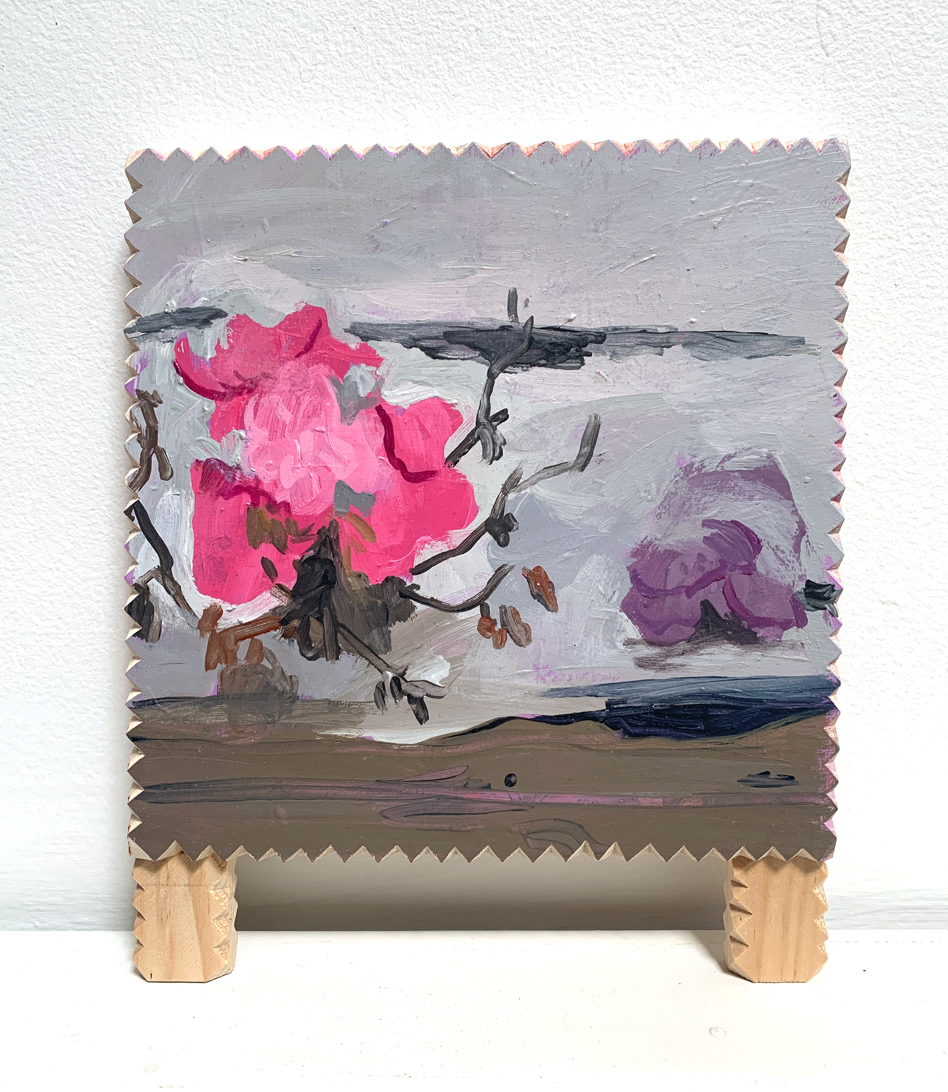 "Hope Deferred No. 8", 8 in x 10 in, acrylic and latex on wood