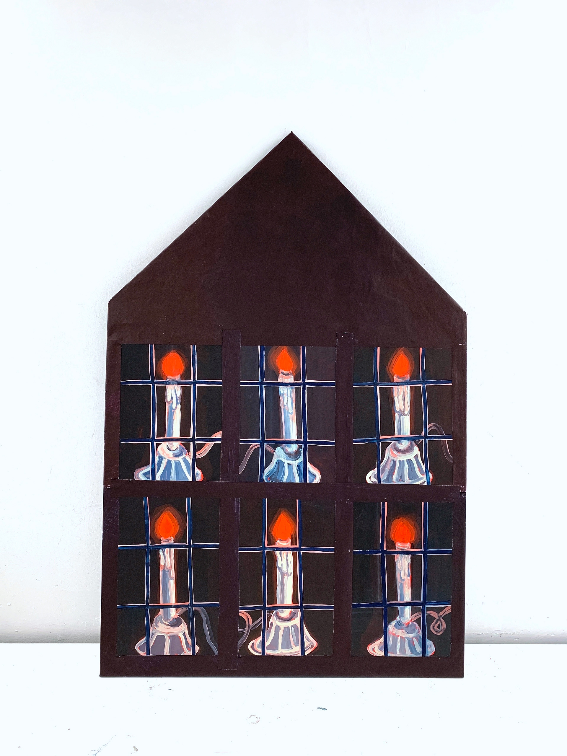 "The Vigil" 2 ft x 3 ft, acrylic, vinyl, Yupo, Tyvec and plywood