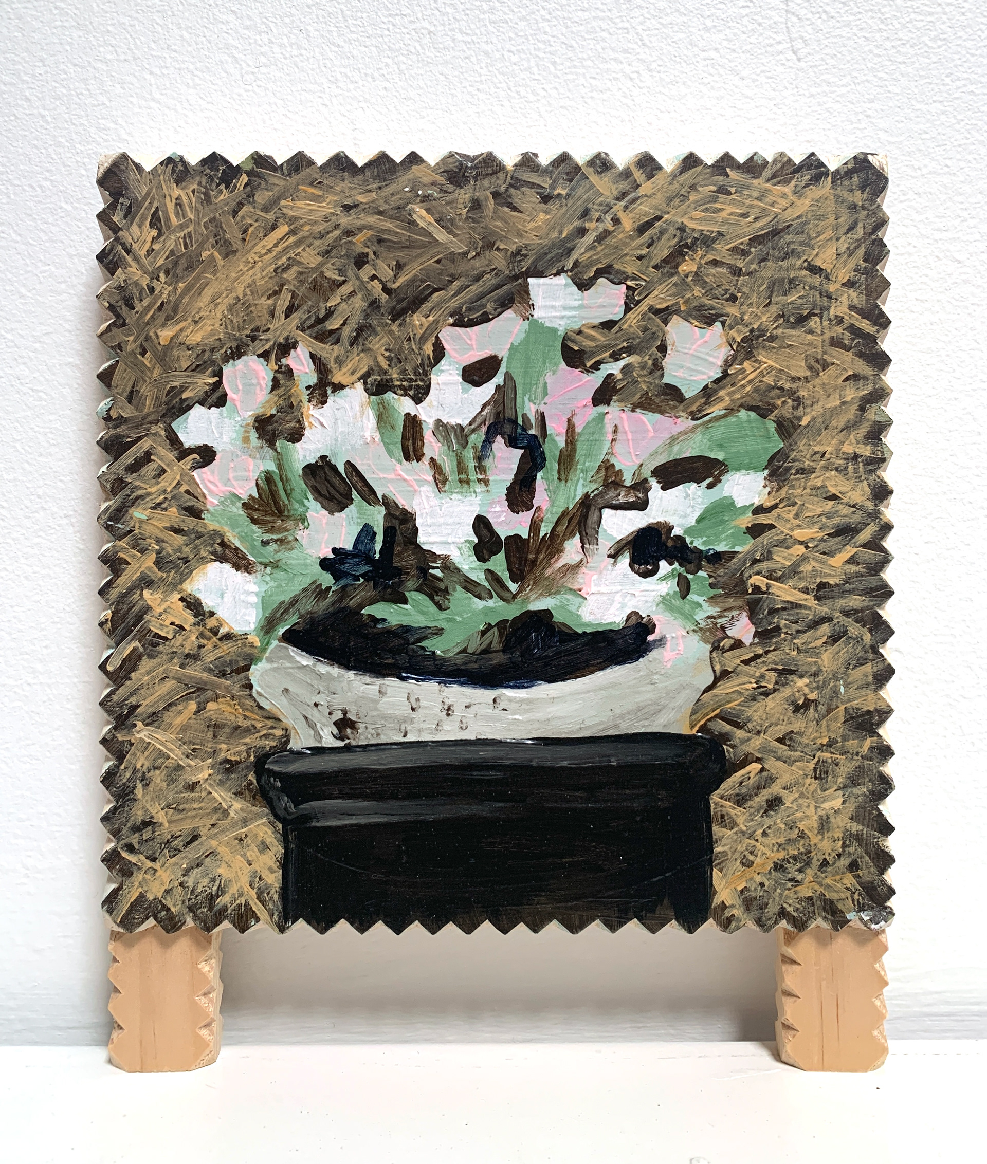 "Hope Deferred No. 3", 8 in x 10 in, acrylic and latex on wood