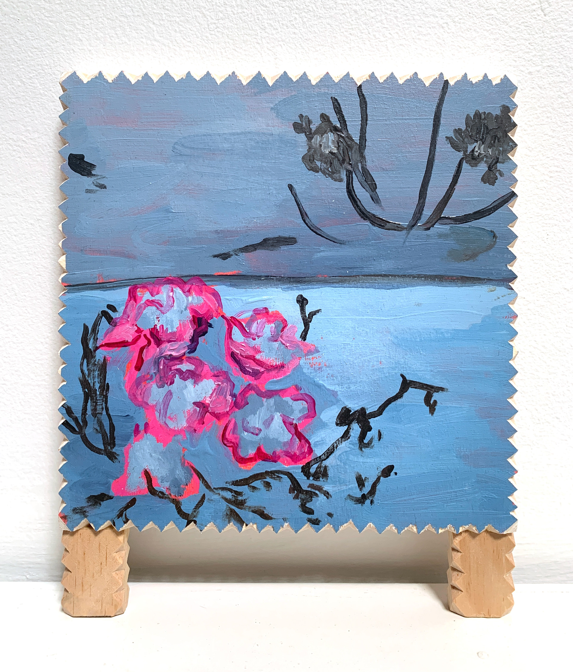 "Hope Deferred No. 7", 8 in x 10 in, acrylic and latex on wood