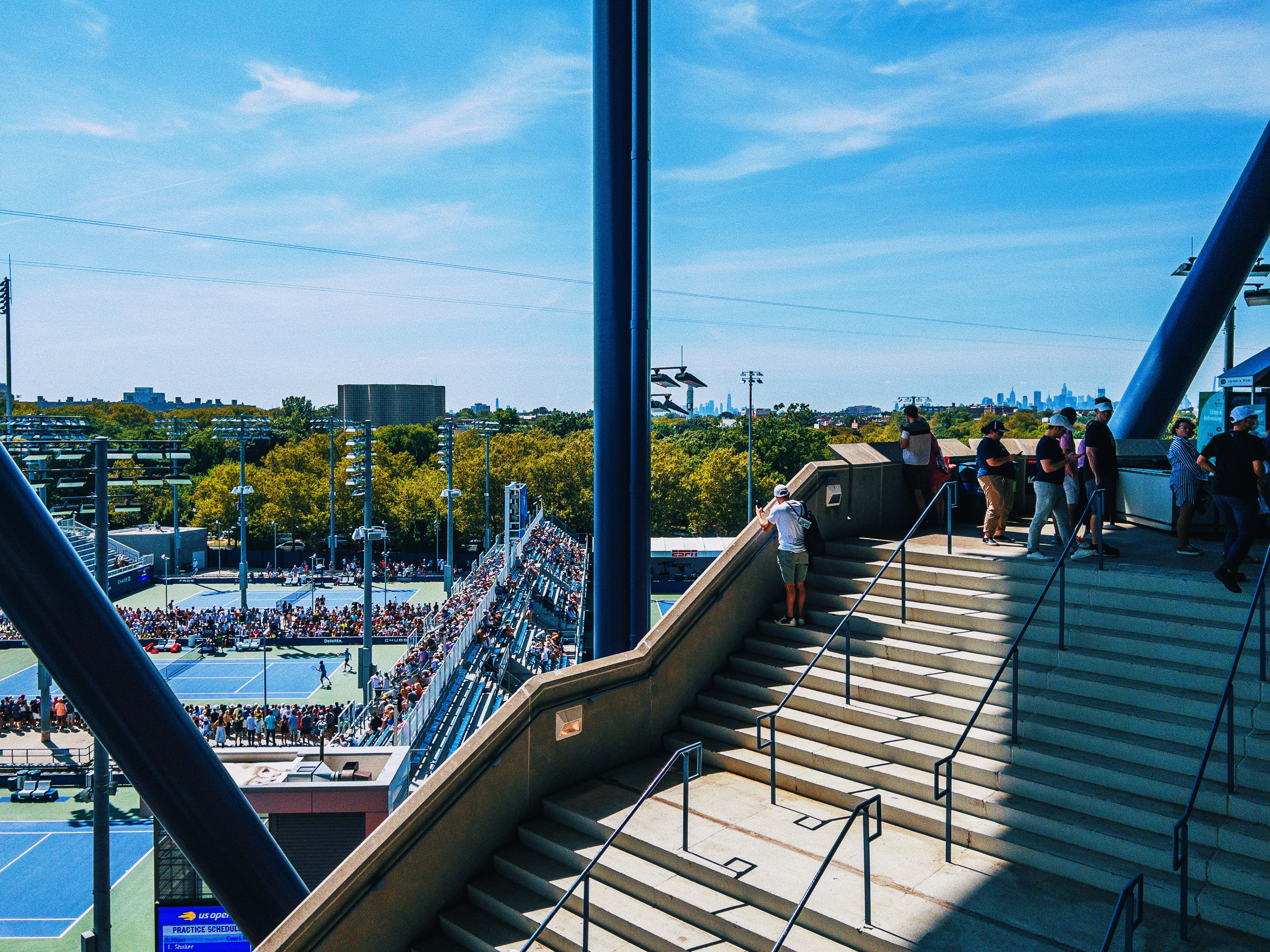The back of Arthur Ashe Stadium, New York, NY