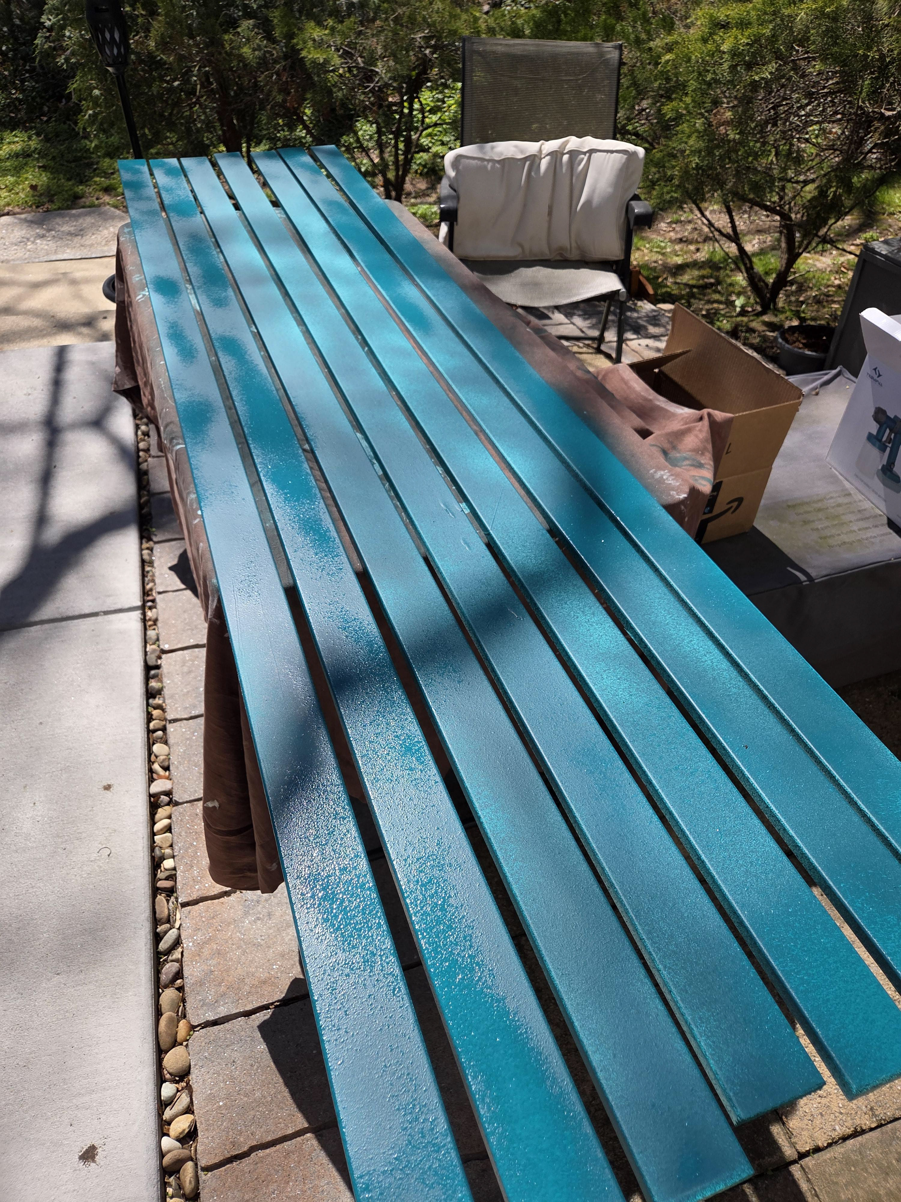 Paint Wood Slats Before Cutting