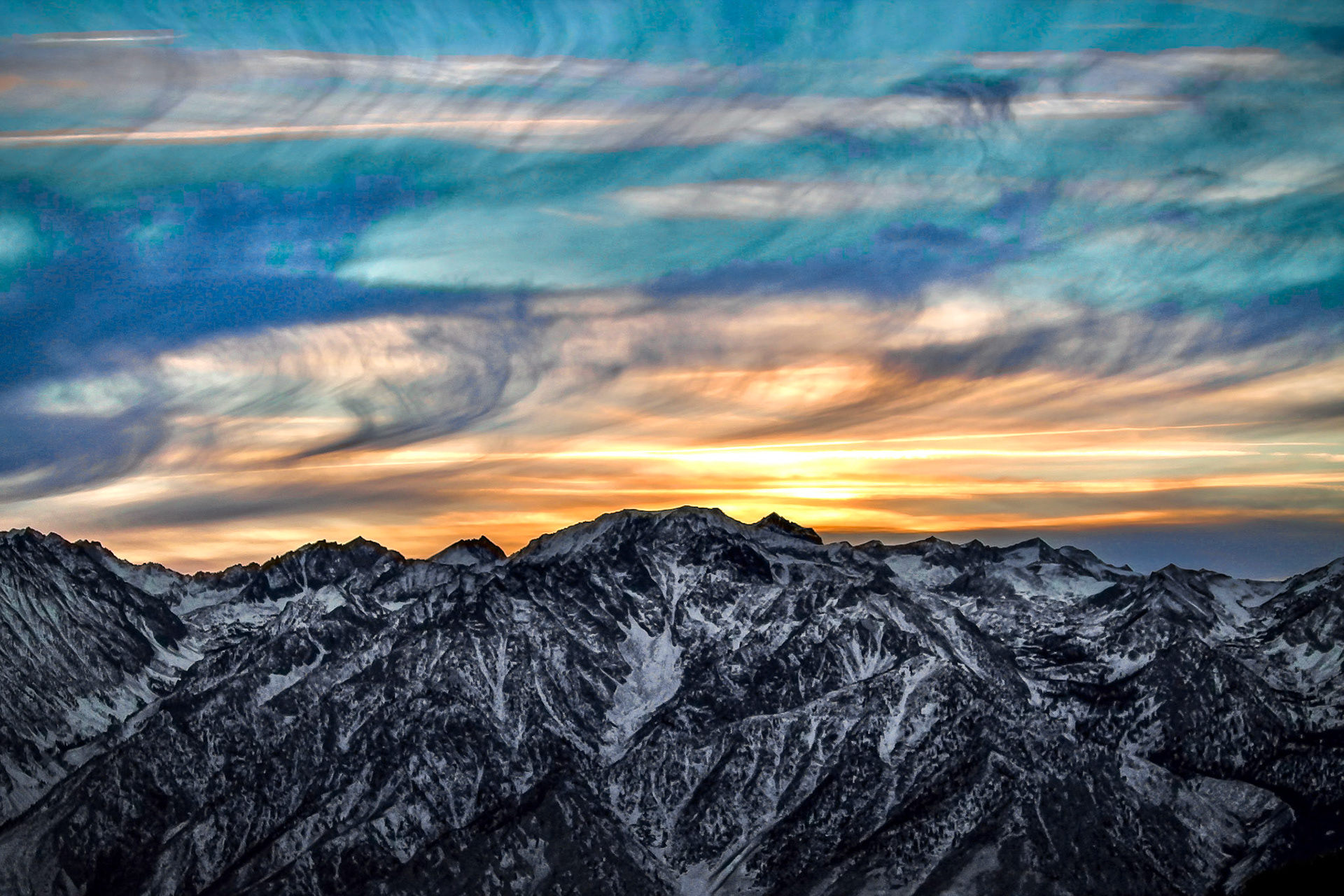 Sierra Nevada Sunset - Big Pine, CA - 1/1/21